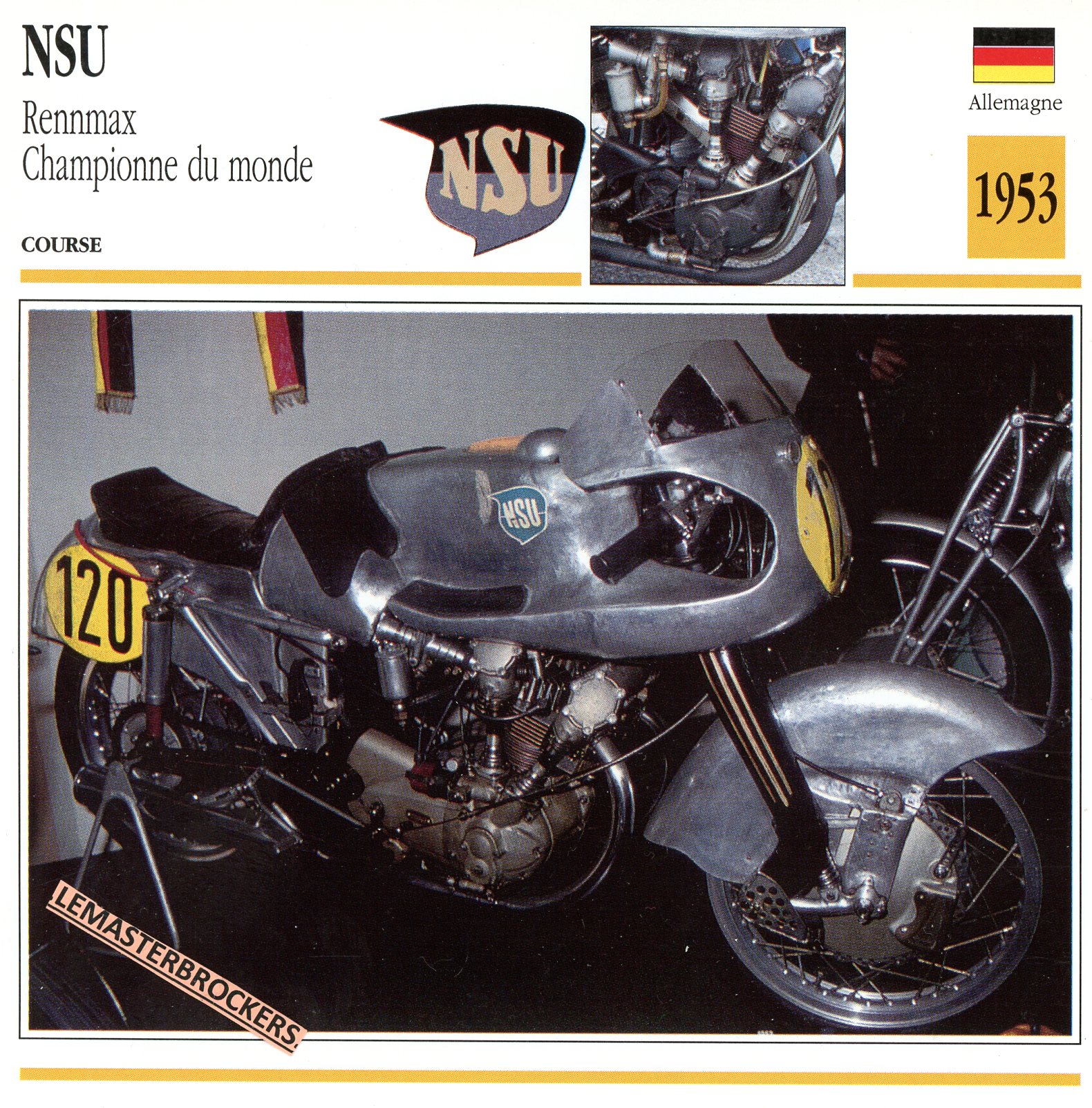 NSU-RENMAX-CHAMPIONNE-DU-MONDE-1953-FICHE-MOTO-ATLAS-lemasterbrockers-CARD-MOTORCYCLE
