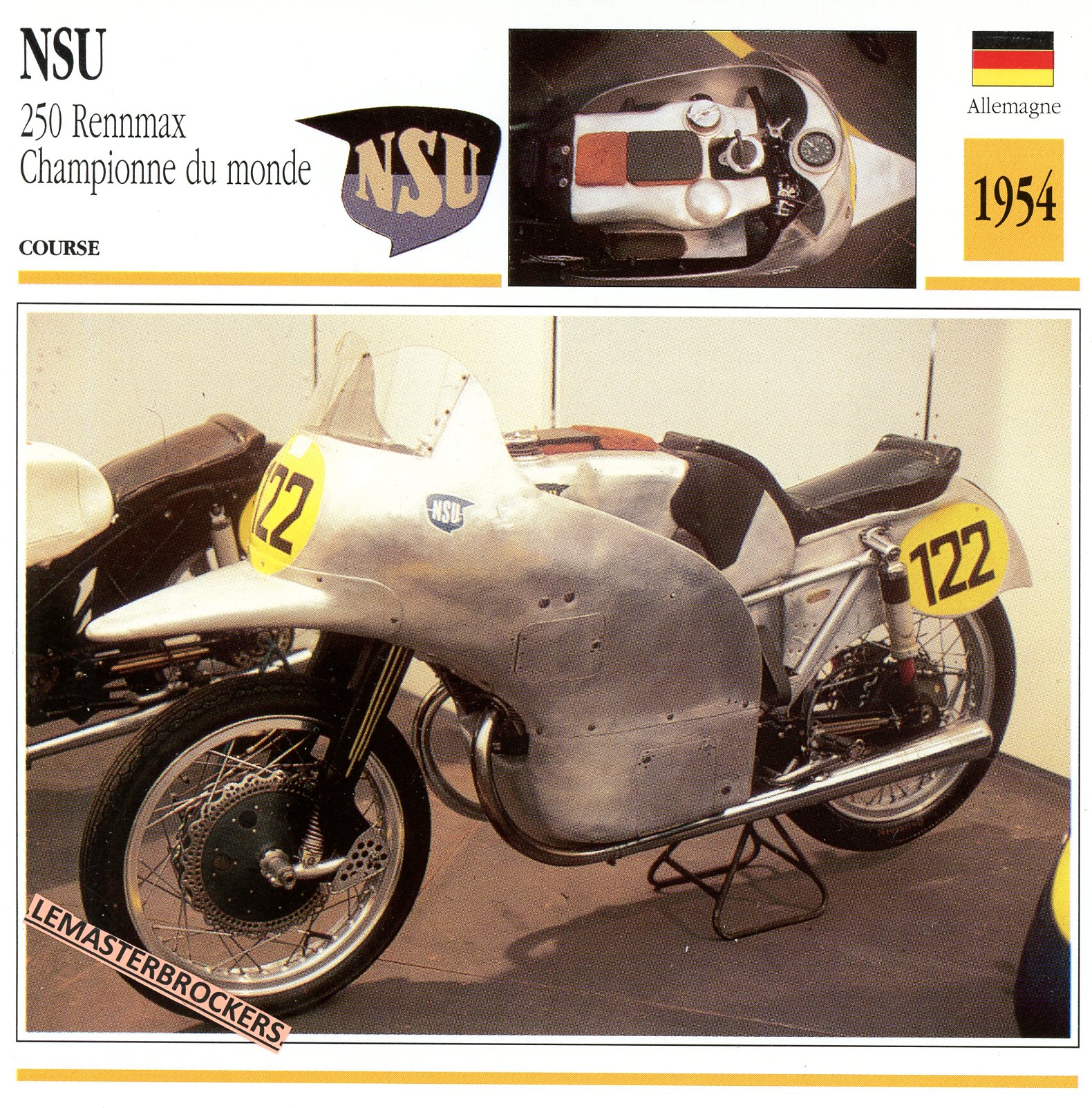 NSU-250-RENMAX-CHAMPIONNE-DU-MONDE-1954-FICHE-MOTO-ATLAS-lemasterbrockers-CARD-MOTORCYCLE