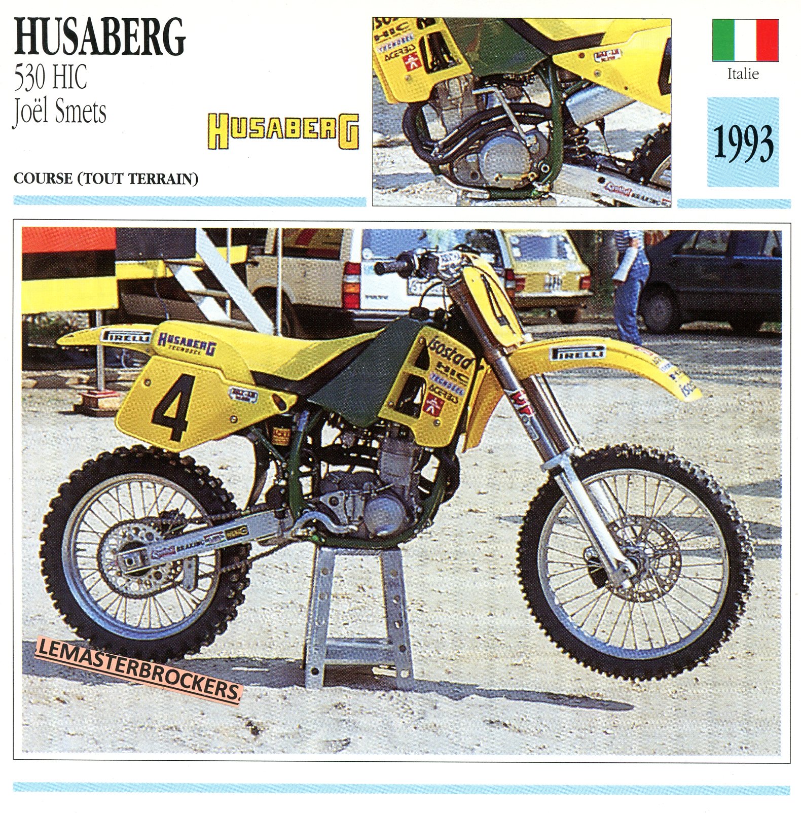 HUSABERG-530-JOËL-SMETS-1993-FICHE-MOTO-ATLAS-lemasterbrockers-CARD-MOTORCYCLE