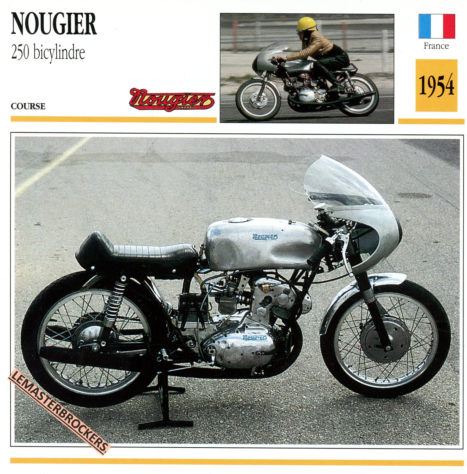 NOUGIER-250-BICYLINDRE-1954-FICHE-MOTO-ATLAS-lemasterbrockers-CARD-MOTORCYCLE