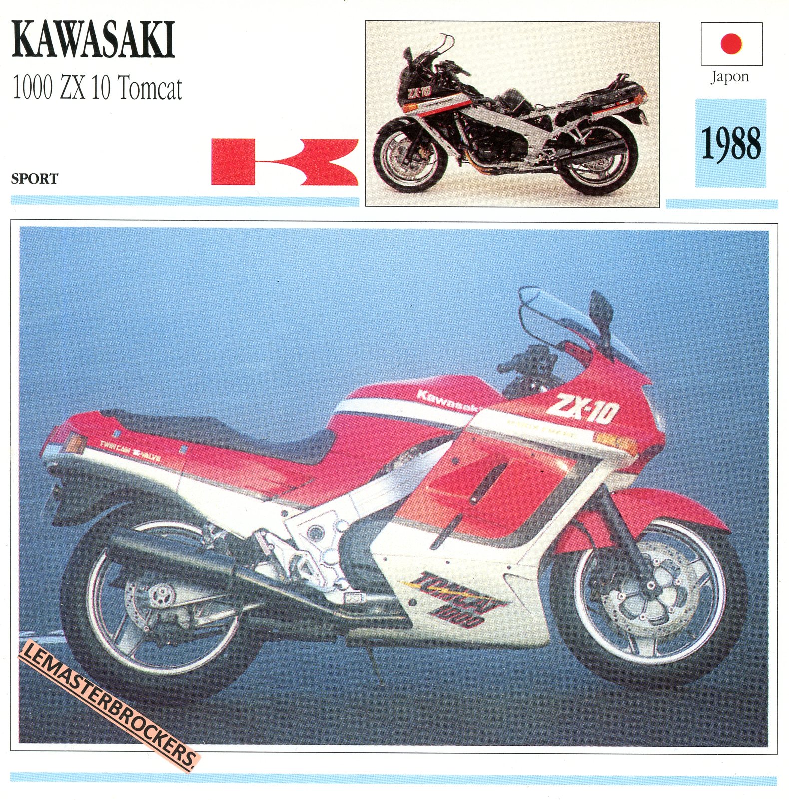 KAWASAKI-1000-ZX-TOMCAT-FICHE-MOTO-ATLAS-lemasterbrockers-CARD-MOTORCYCLE