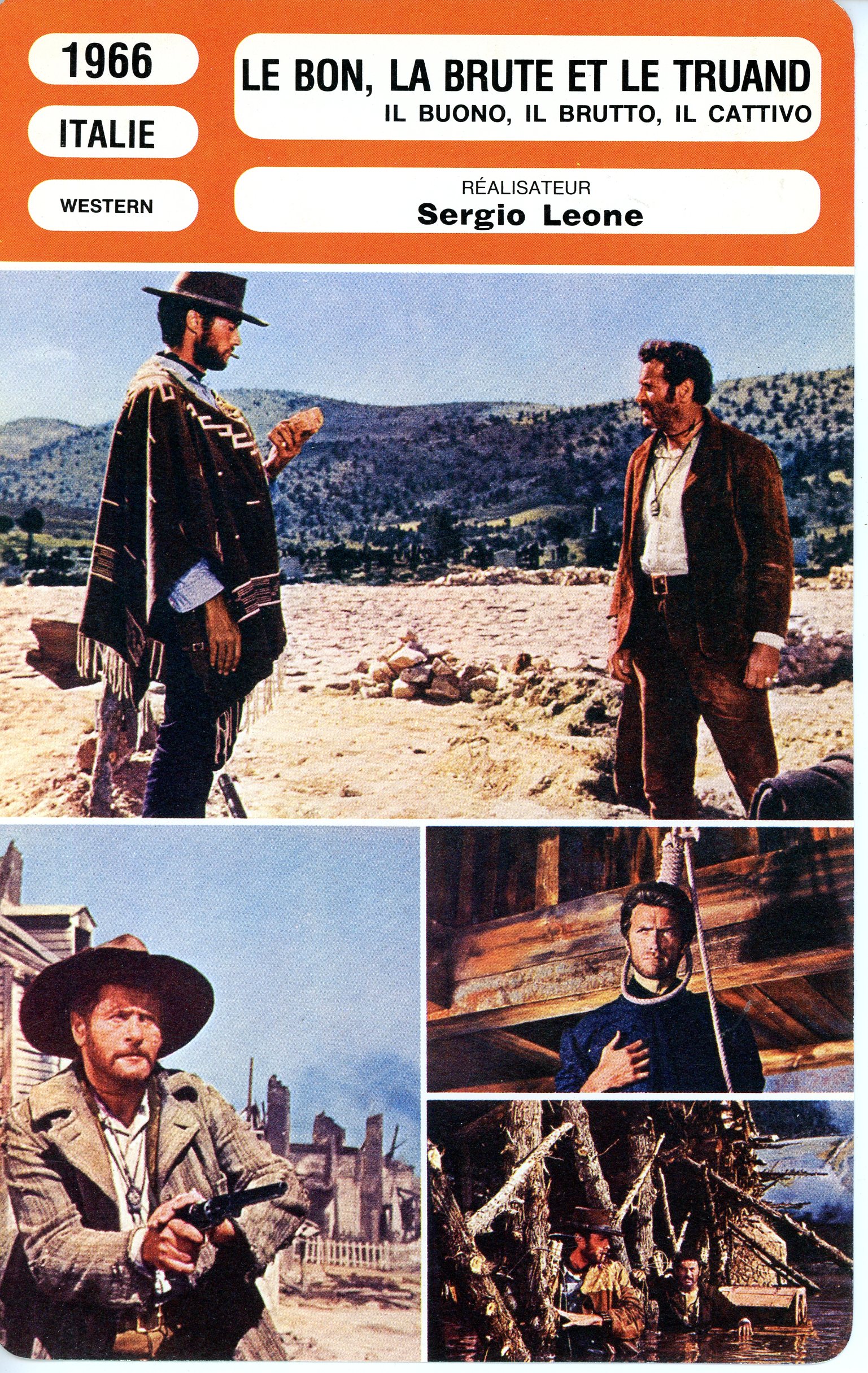 FICHE CINÉMA LE BON LA BRUTE ET LE TRUAND - SERGIO LEONE - 1966 WESTERN