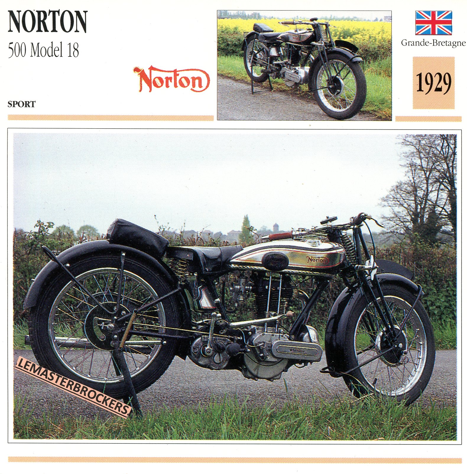 NORTON-500-MODEL18-1929-FICHE-MOTO-ATLAS-lemasterbrockers-CARD-MOTORCYCLE