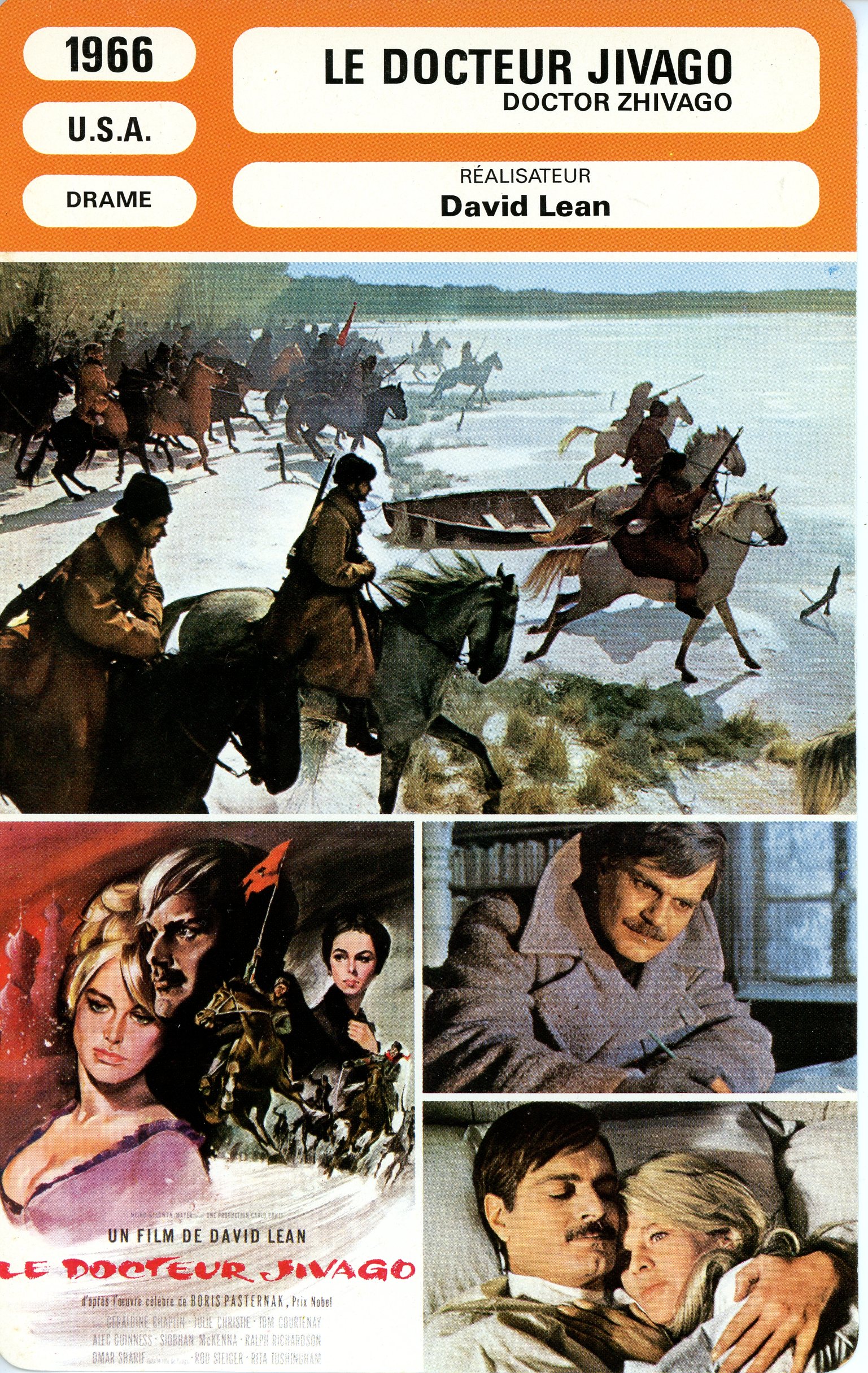 FICHE CINÉMA LE DOCTEUR JIVAGO - DAVID LEAN - 1966 DRAME