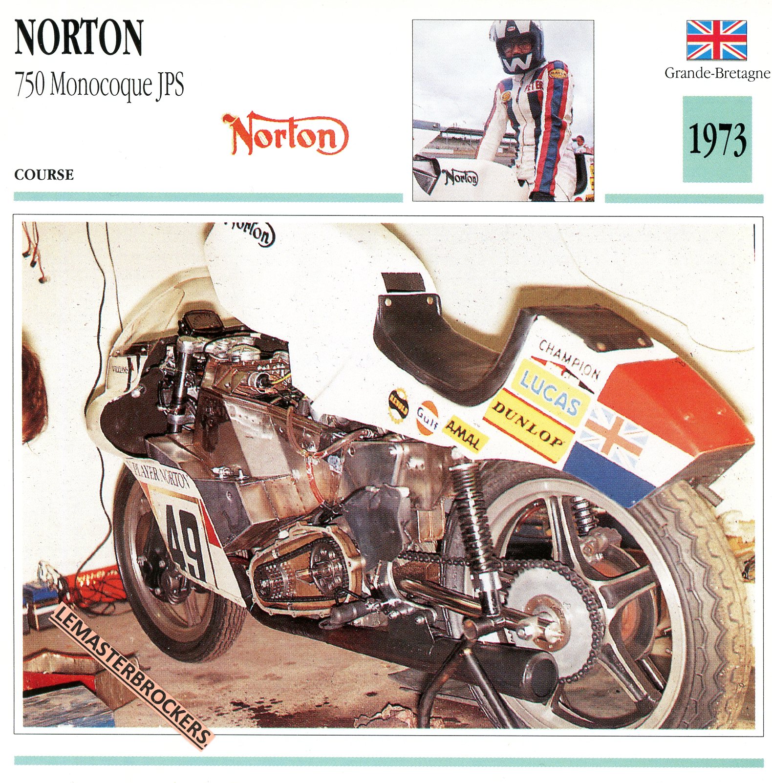 NORTON-750-MONOCOQUE-JPS-1973-FICHE-MOTO-ATLAS-lemasterbrockers-CARD-MOTORCYCLE