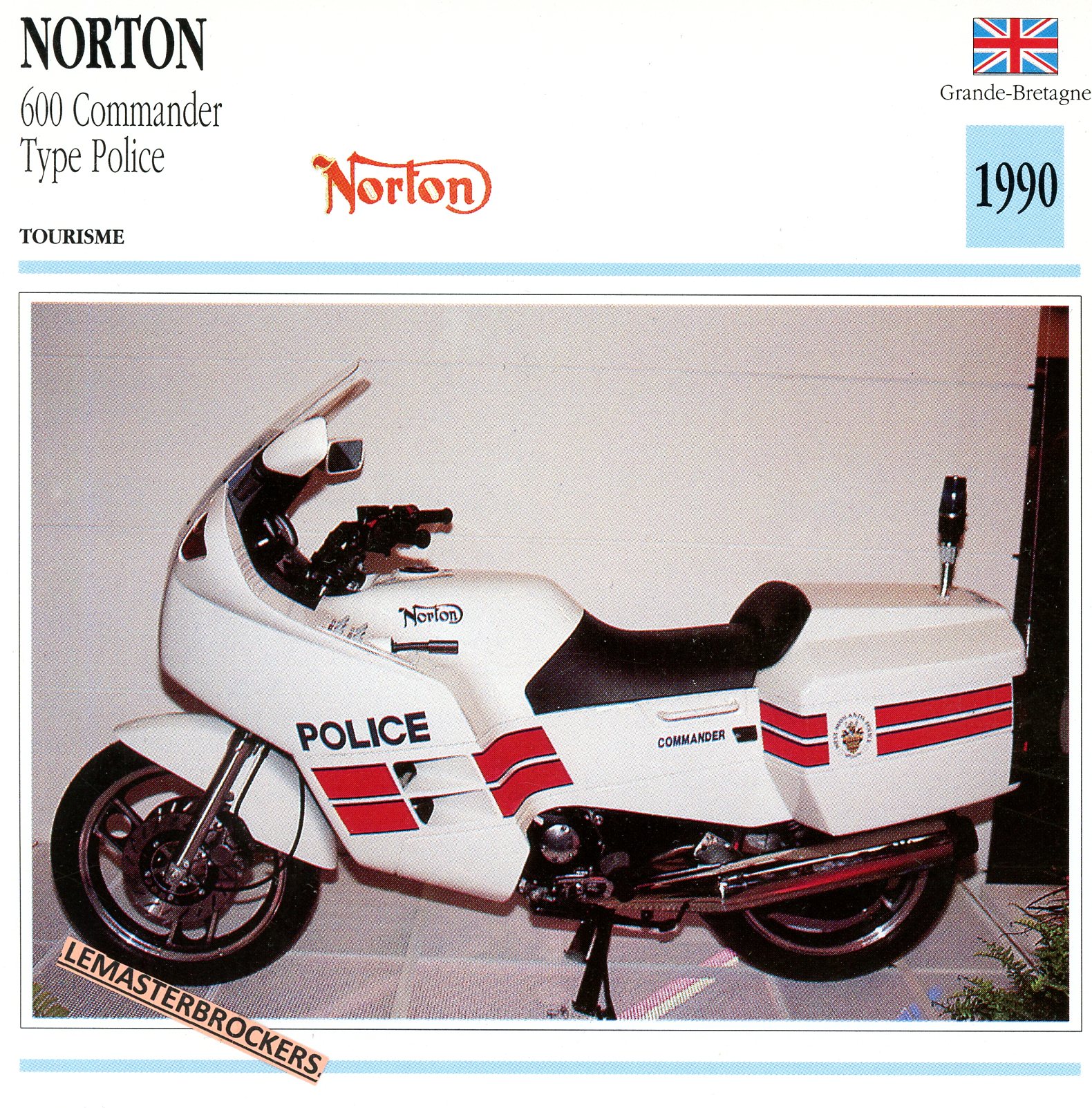 NORTON-600-COMMANDER-POLICE-FICHE-MOTO-ATLAS-lemasterbrockers-CARD-MOTORCYCLE