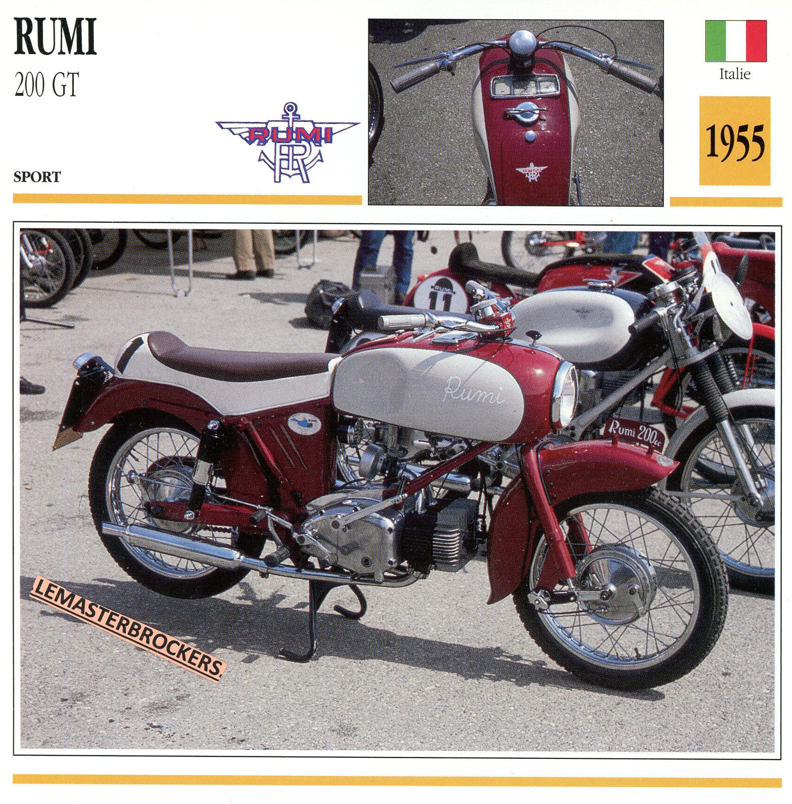 RUMI GT200 1955 - FICHE MOTO