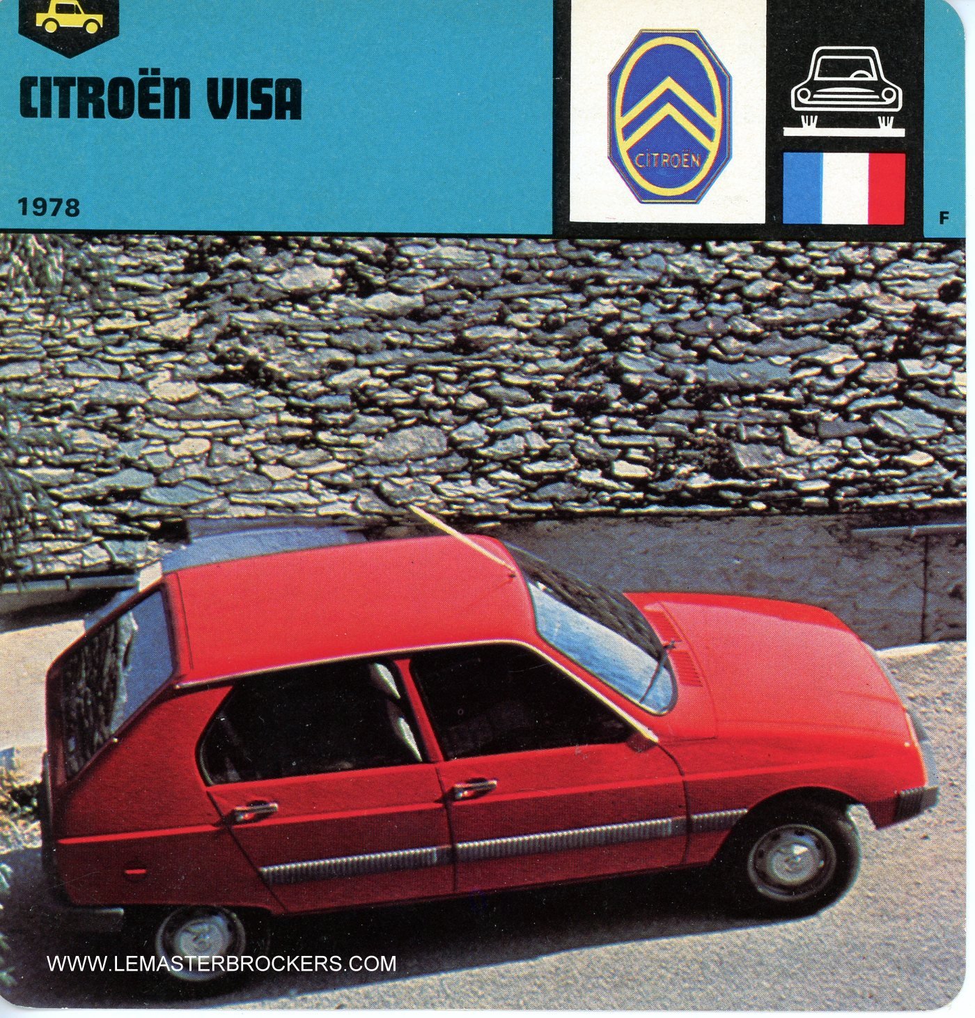 FICHE AUTO CITROËN VISA - 1978