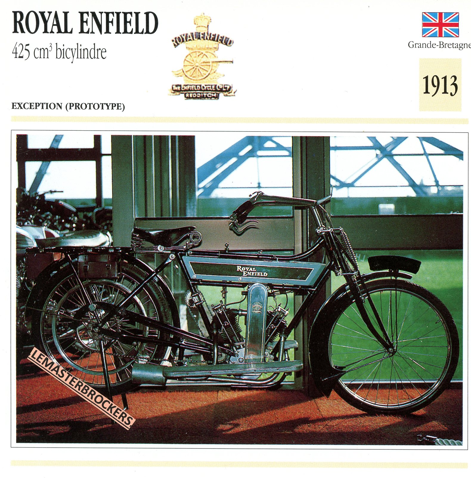 ROYAL ENFIELD 425 BICYLINDRE 1913 - FICHE MOTO
