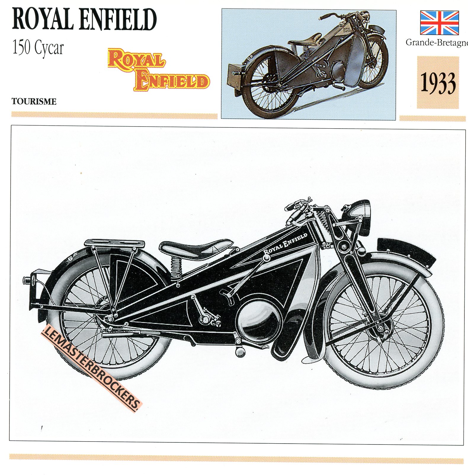 ROYAL-ENFIELD-150-CYCAR-1933-FICHE-MOTO-LEMASTERBROCKERS-CARD-MOTORCYCLE