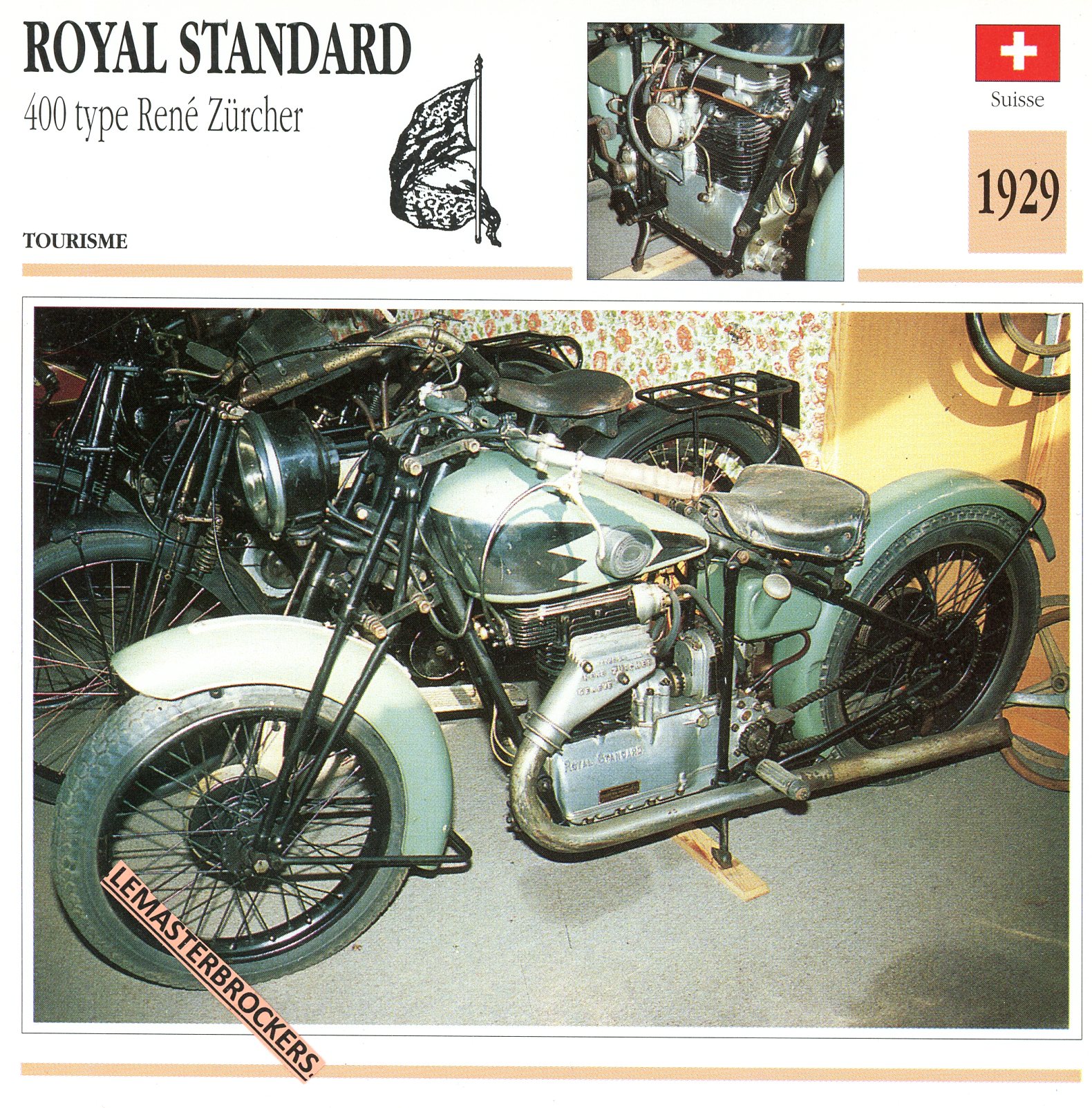 ROYAL-STANDARD-400-RENÉ-ZÜRCHER-1929-FICHE-MOTO-LEMASTERBROCKERS