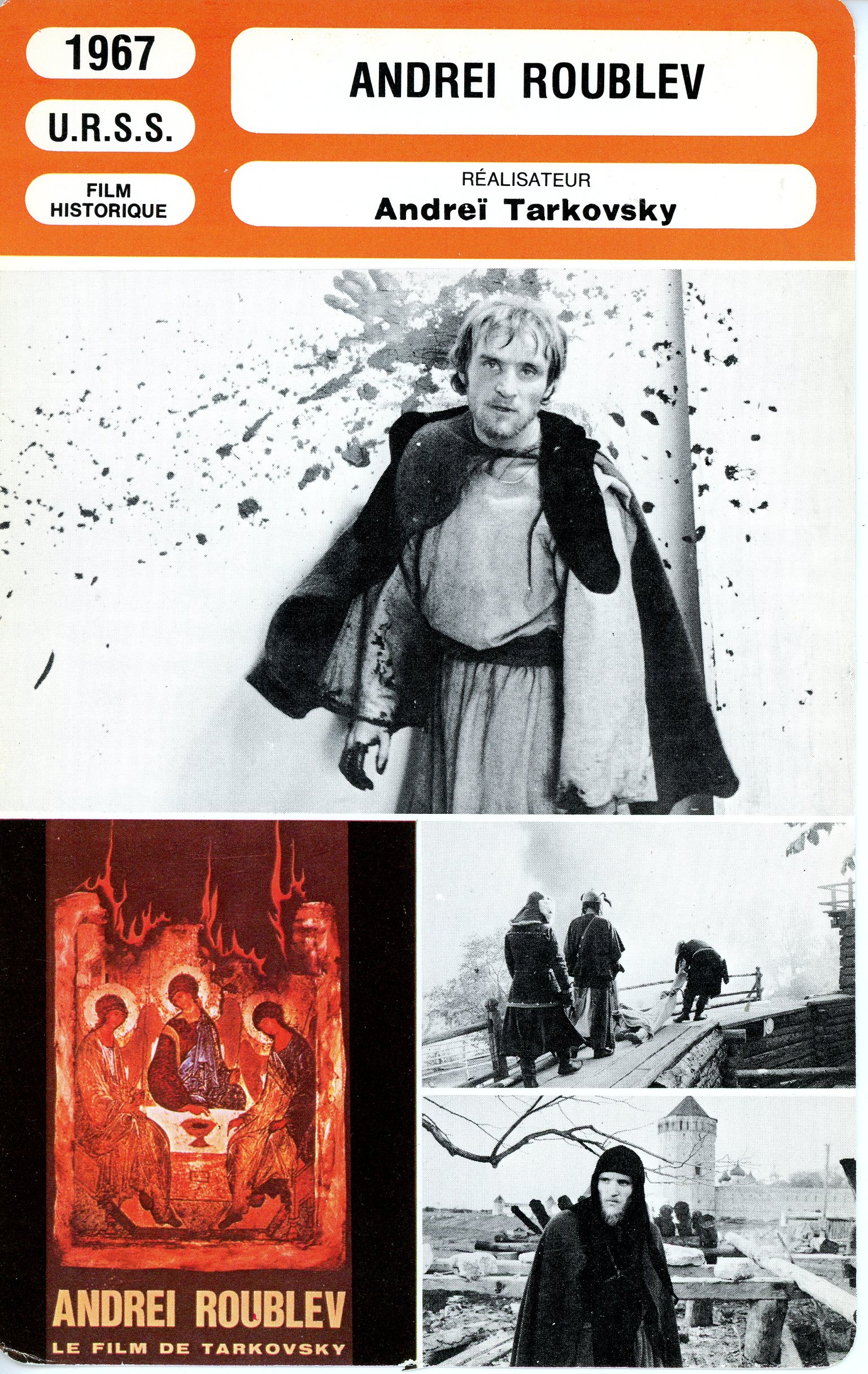 FICHE CINÉMA - ANDREI ROUBLEV - ANDREÏ TARKOVSKY- FILM HISTORIQUE 1967