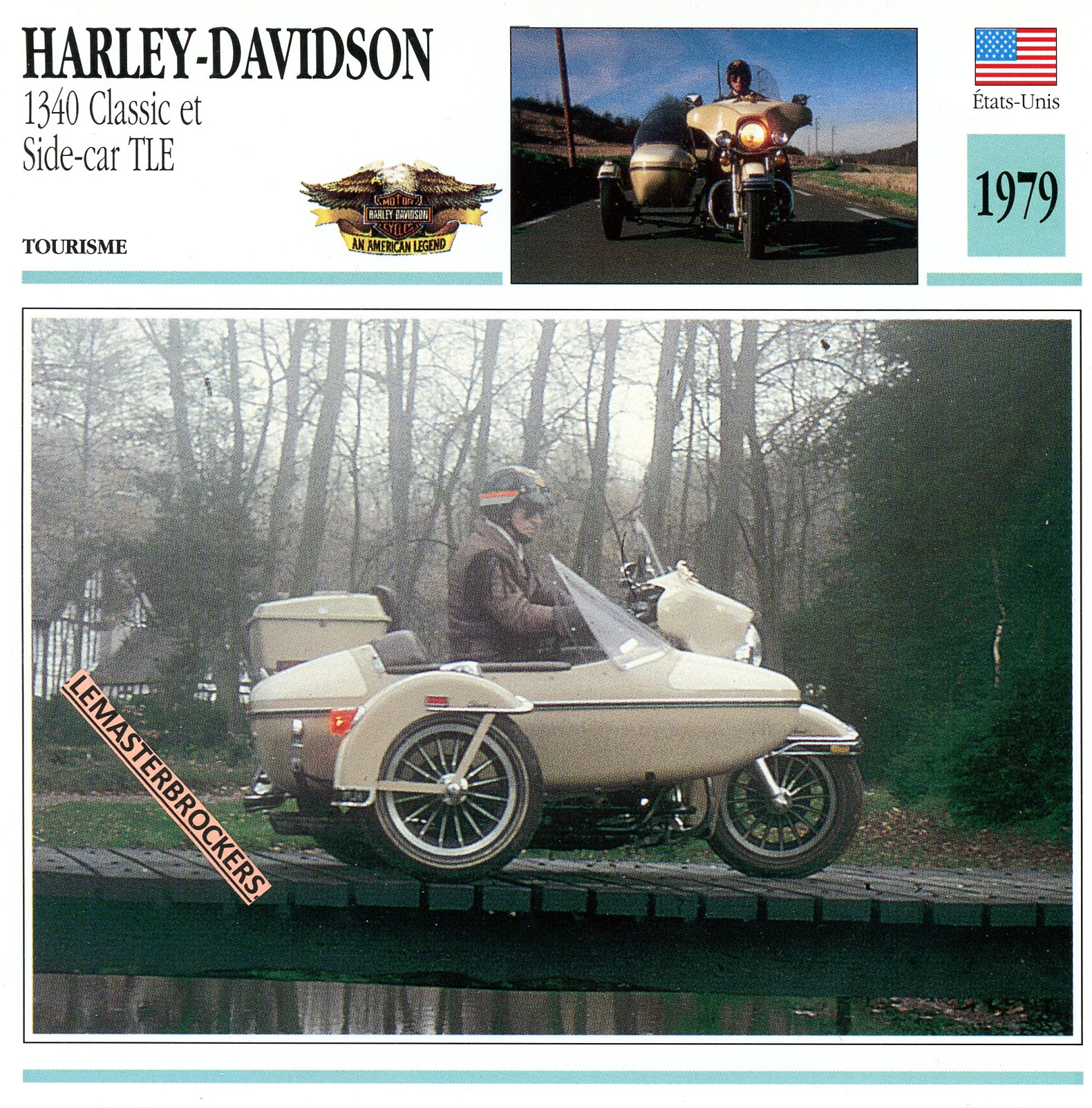 HARLEY-DAVIDSON-1340-CLASSIC-SIDE-CAR-TLE-1979-FICHE-MOTO-LEMASTERBROCKERS