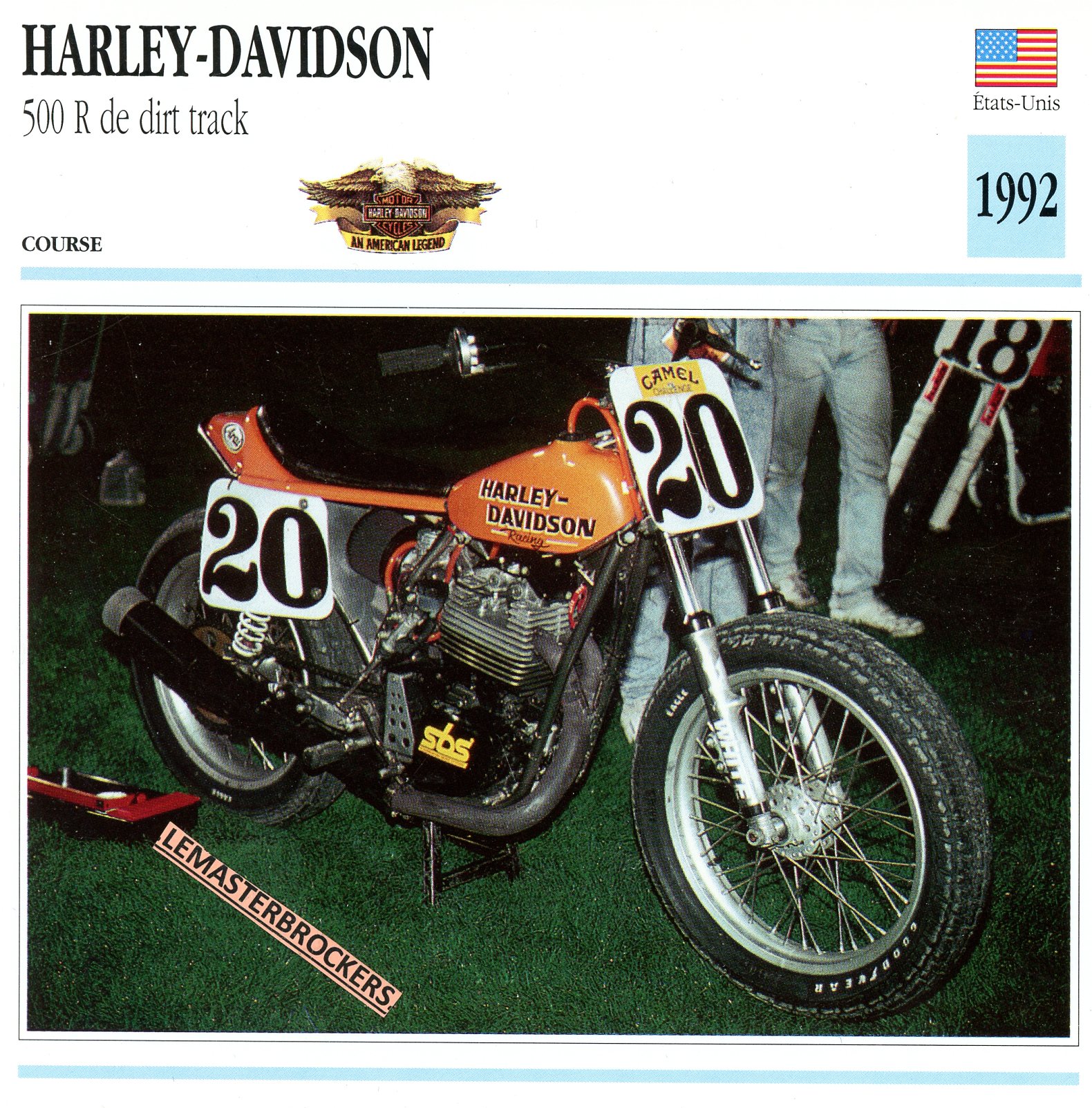 HARLEY-DAVIDSON-500R-DE-DIRT-TRACK-1992-FICHE-MOTO-LEMASTERBROCKERS