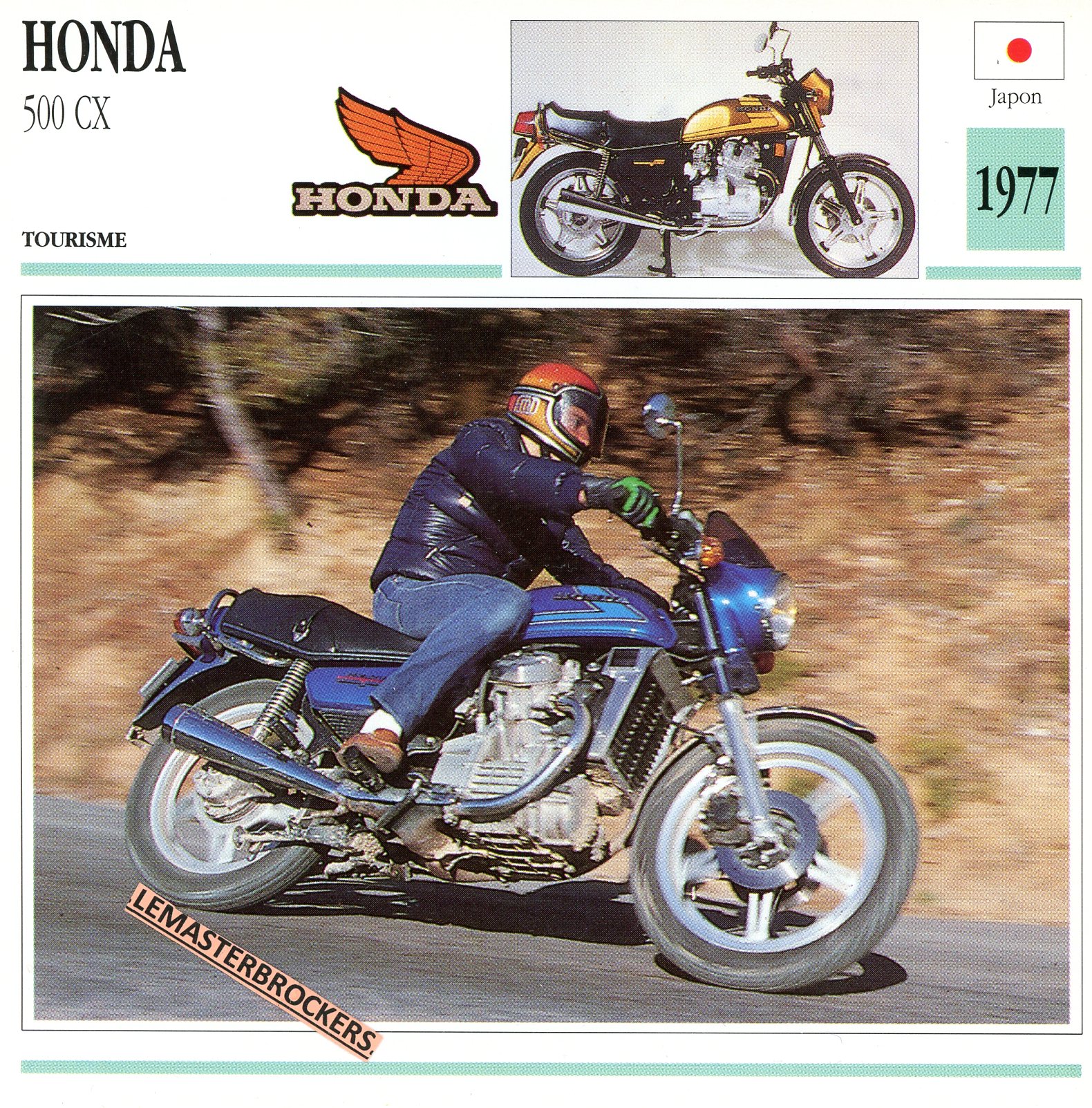 FICHE-MOTO-HONDA-500-CX500-1977-LEMASTERBROCKERS-CARS-MOTORCYCLE