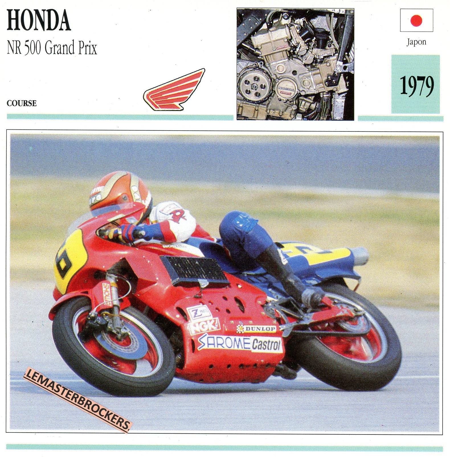 FICHE-MOTO-HONDA-NR-NR-500-1979-LEMASTERBROCKERS-CARS-MOTORCYCLE