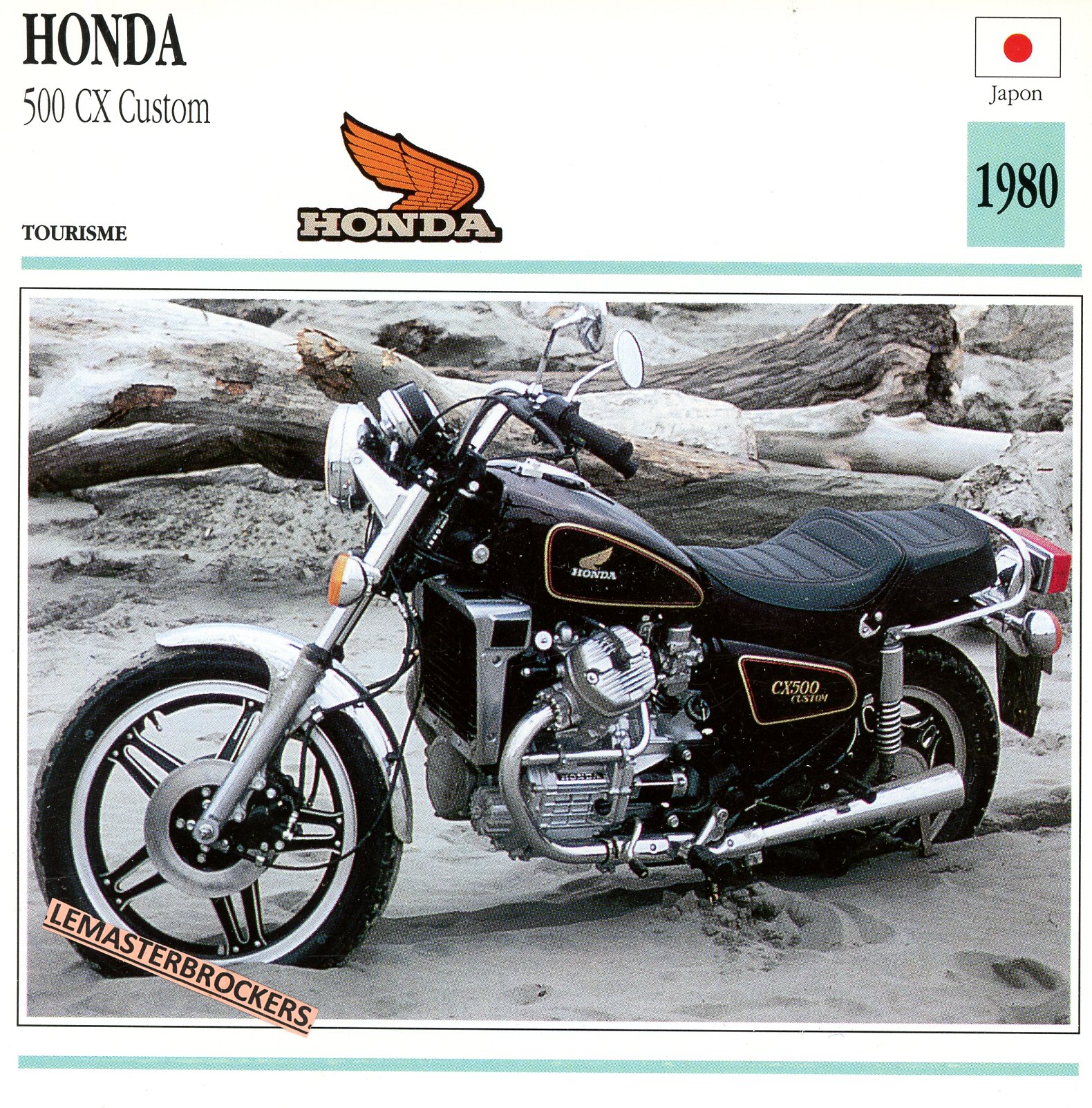 FICHE-MOTO-HONDA-CX-500-CX500-1980-LEMASTERBROCKERS-CARS-MOTORCYCLE