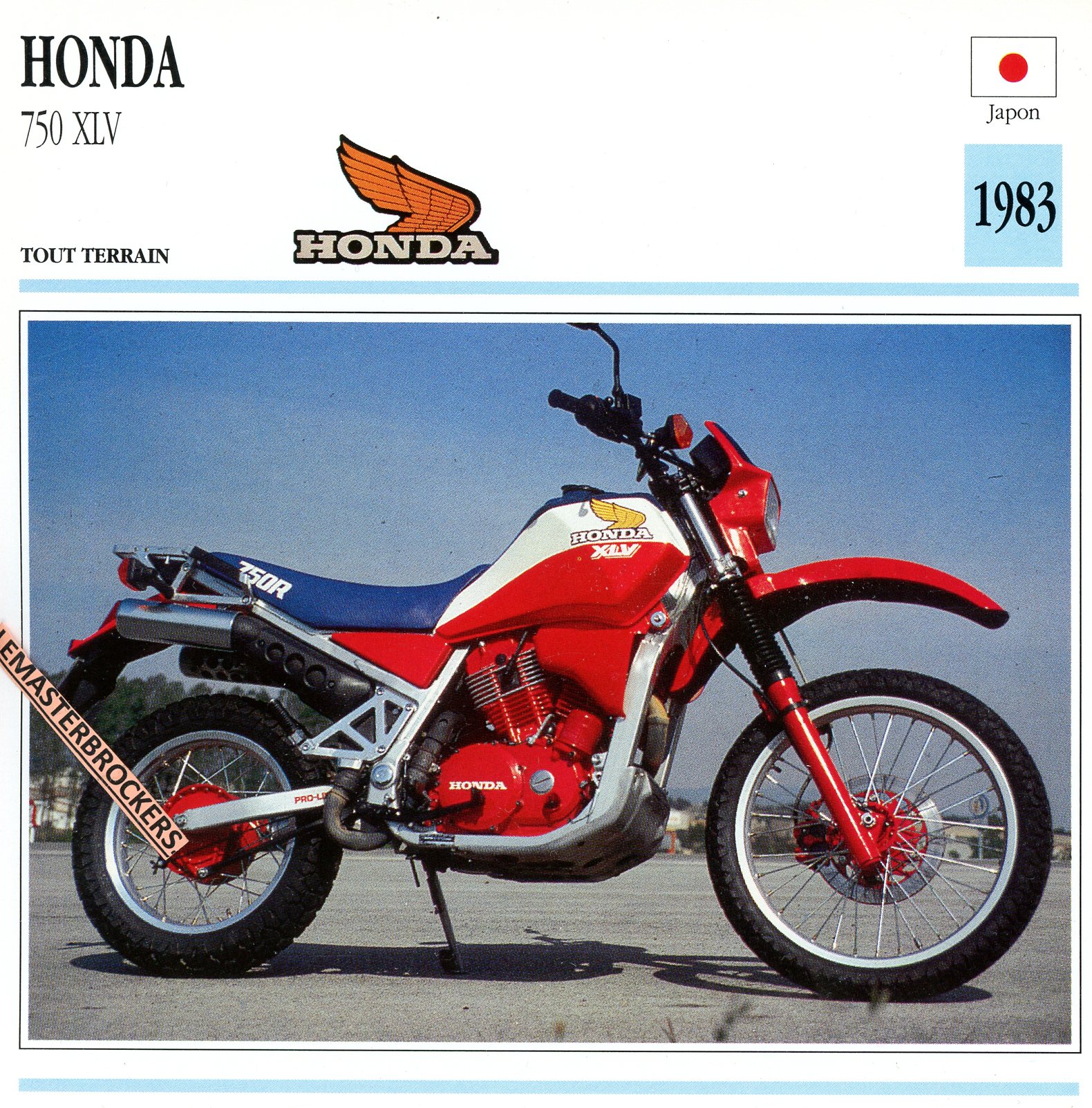 FICHE-MOTO-HONDA-750-XLV-1983-LEMASTERBROCKERS-CARS-MOTORCYCLE-750XLV
