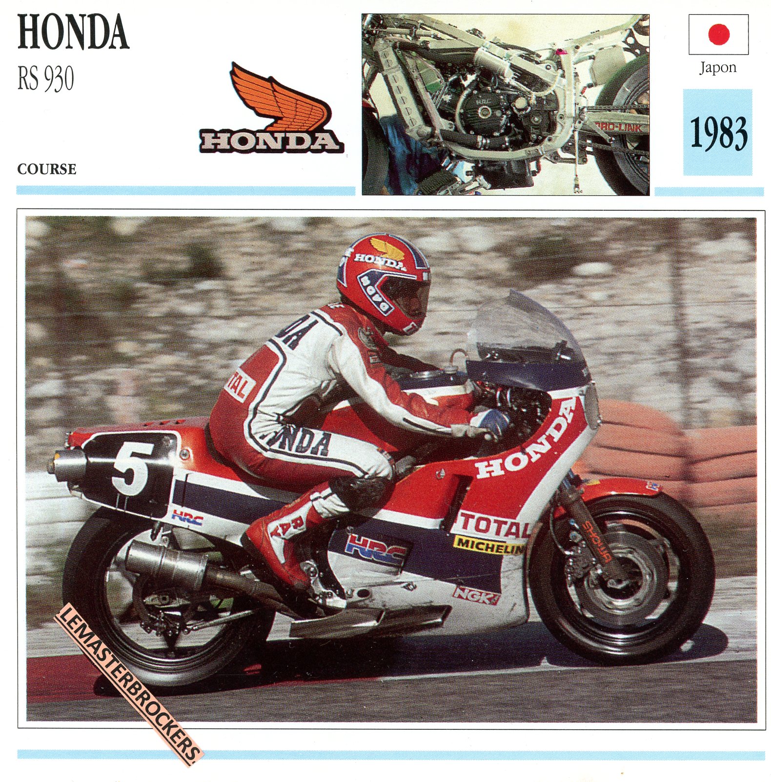 FICHE-MOTO-HONDA-RS-RS930-1983-LEMASTERBROCKERS-CARS-MOTORCYCLE