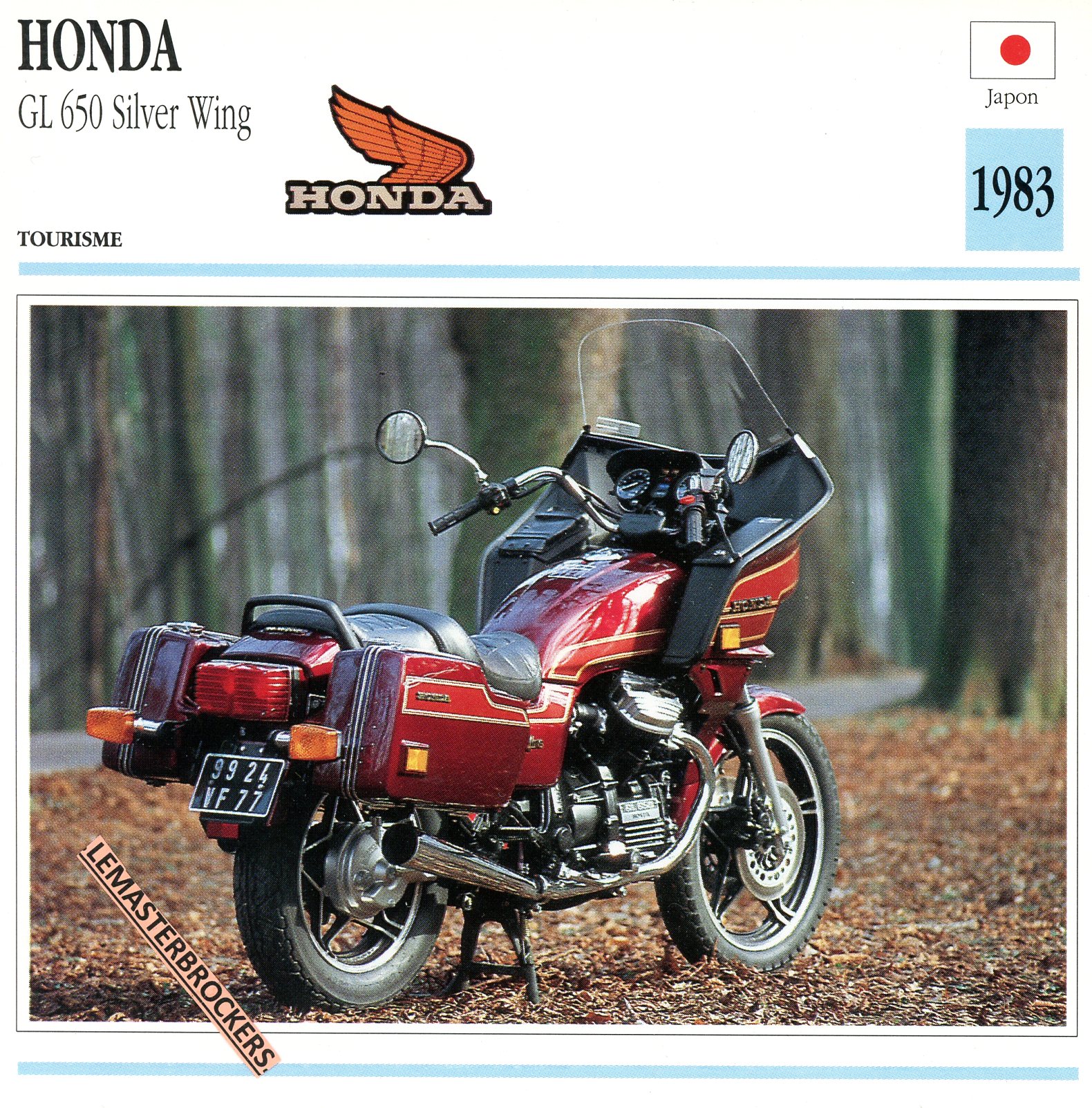 FICHE-MOTO-HONDA-GL-GL650-SILVER-WING-1983-LEMASTERBROCKERS-CARS-MOTORCYCLE