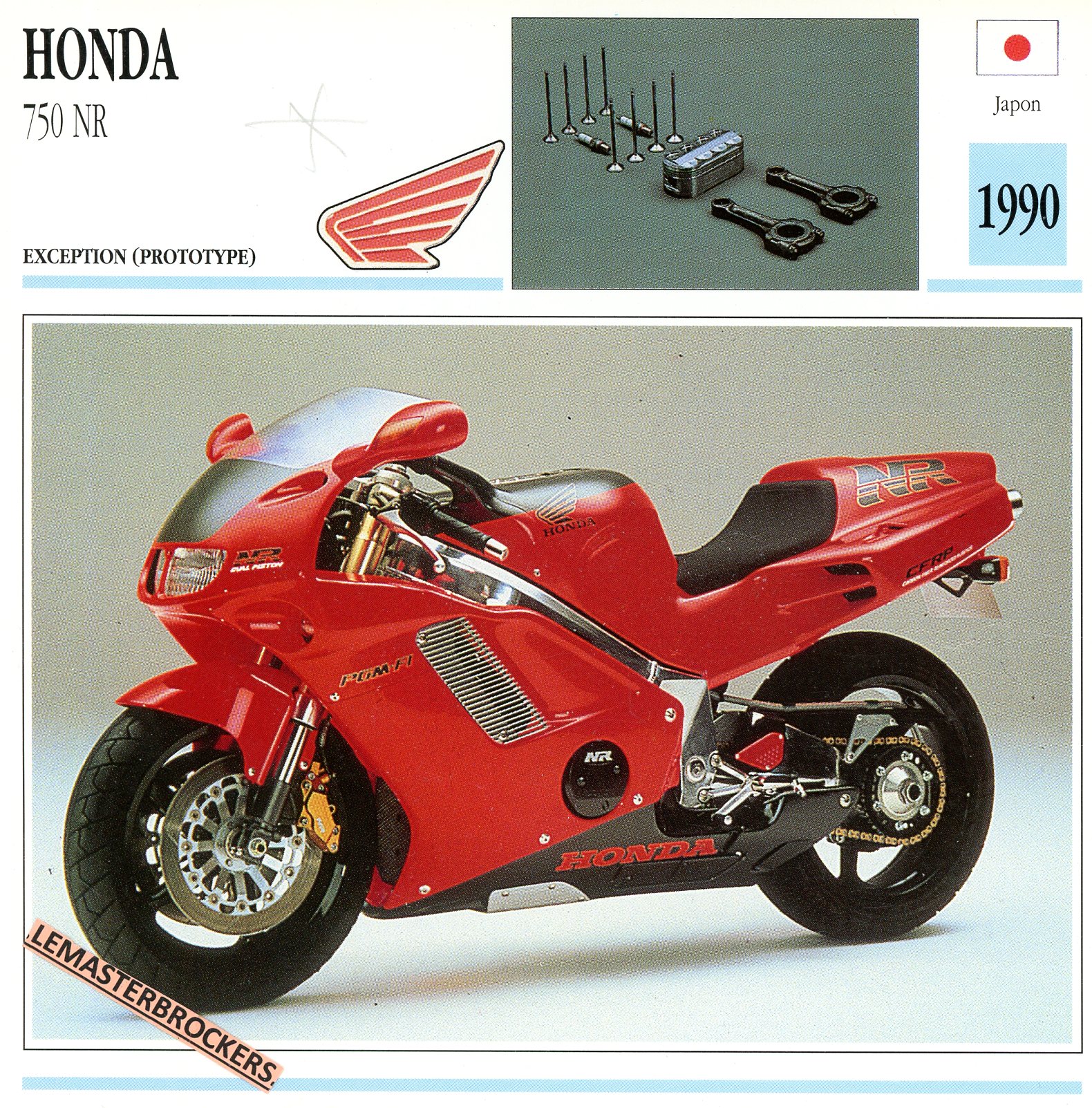 FICHE-MOTO-HONDA-NR-750-750NR-1990-LEMASTERBROCKERS-CARS-MOTORCYCLE