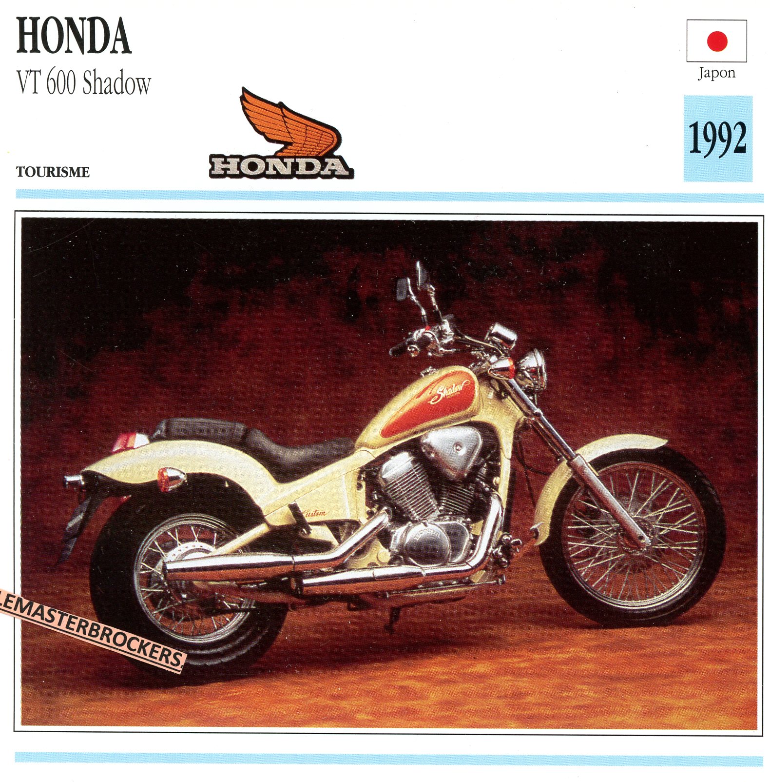 FICHE-MOTO-HONDA-VT600-SHADOW-1992-LEMASTERBROCKERS-CARS-MOTORCYCLE