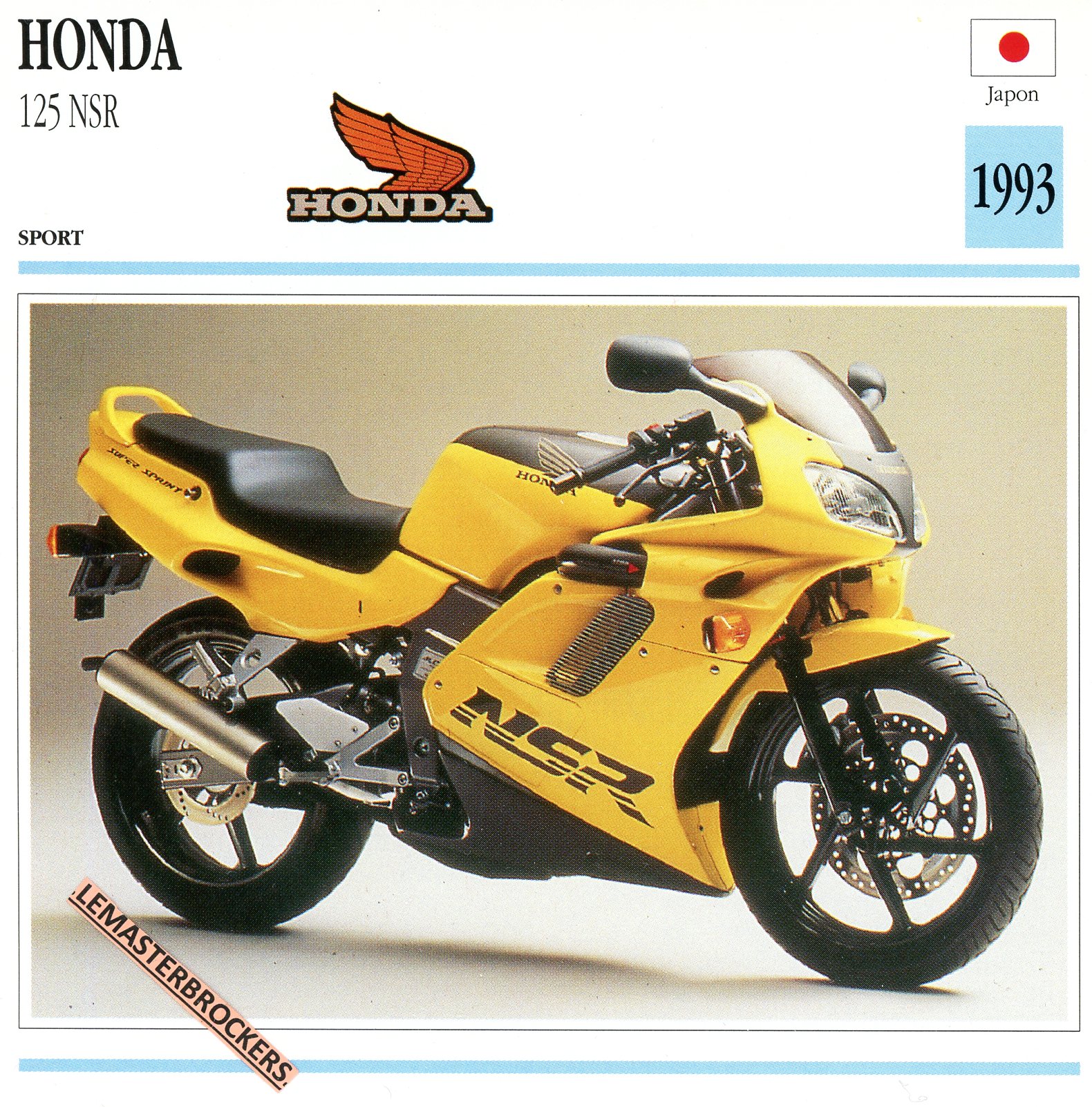 FICHE-MOTO-HONDA-NSR-125-NSR125-1993-LEMASTERBROCKERS-CARS-MOTORCYCLE