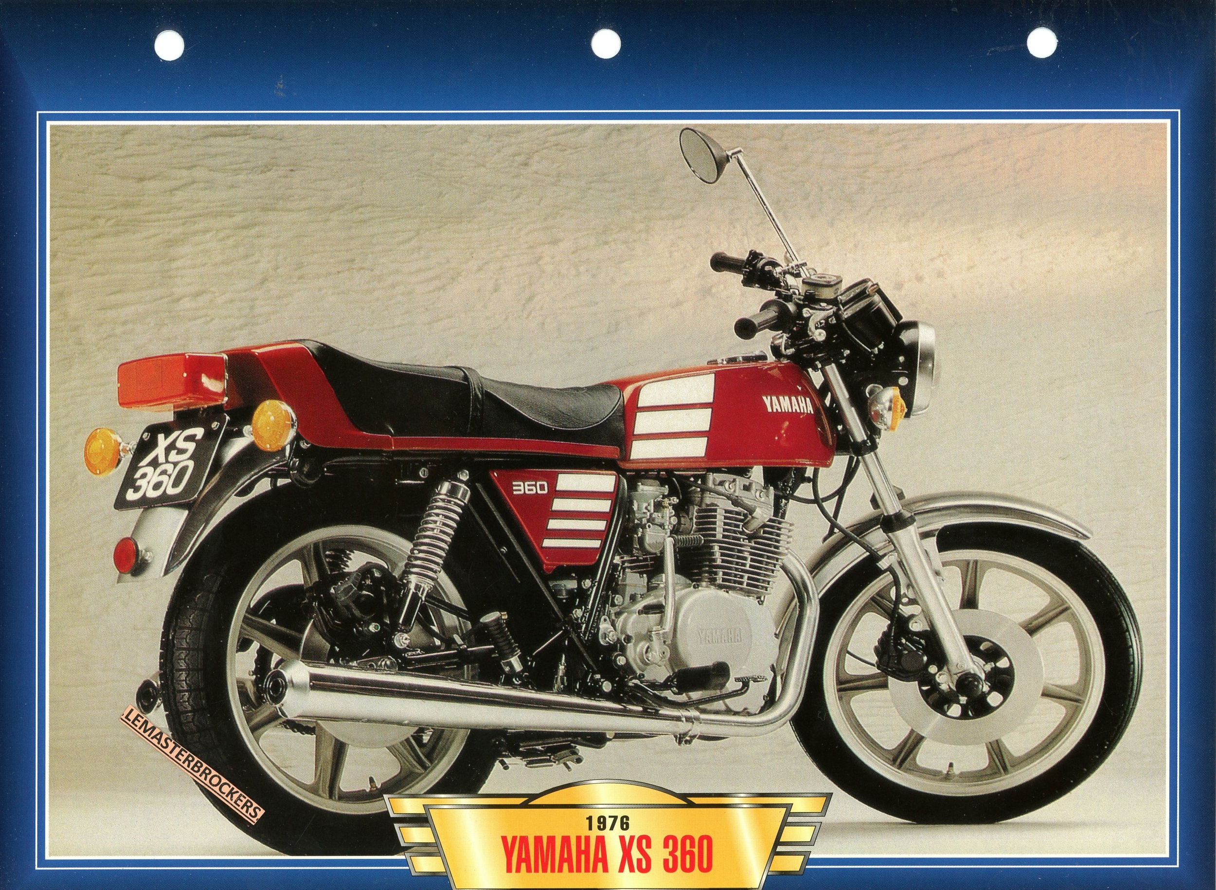 FICHE MOTO YAMAHA XS 360 1976 - FICHE TECHNIQUE YAMAHA XS360