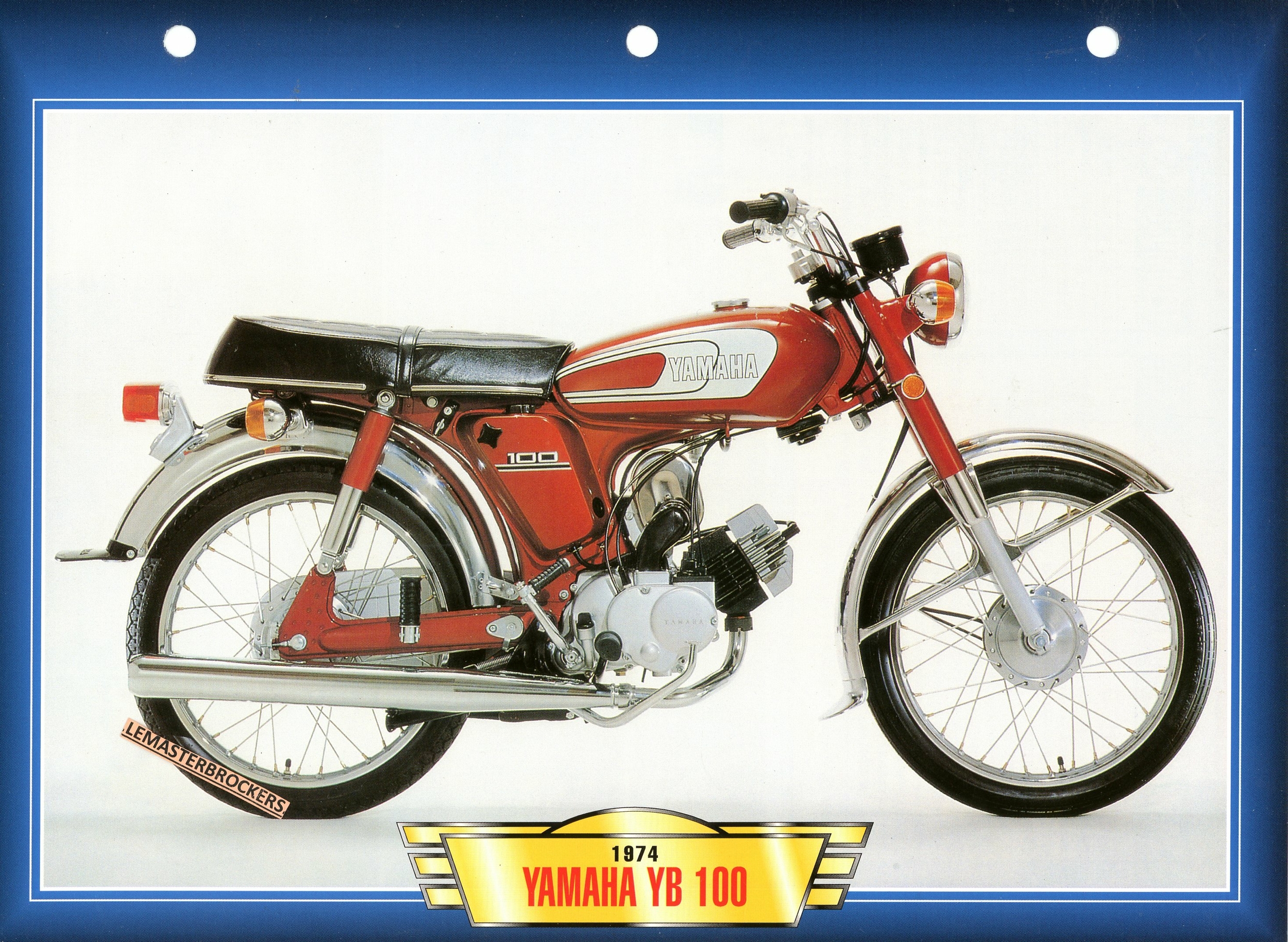 FICHE MOTO YAMAHA YB100 1974 - FICHE TECHNIQUE YAMAHA YB