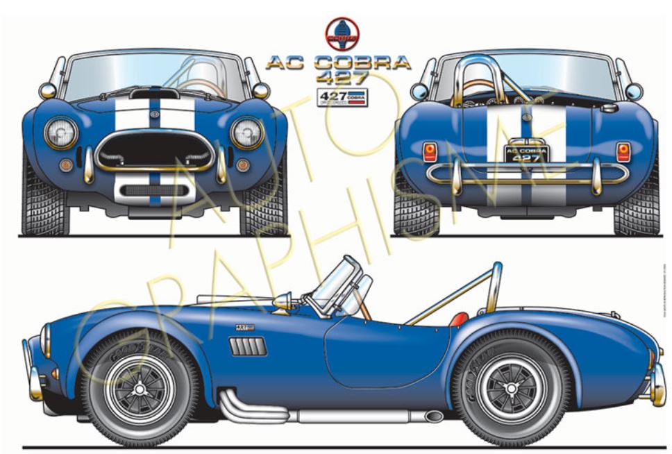 Sticker mural Voiture de sport AC Cobra