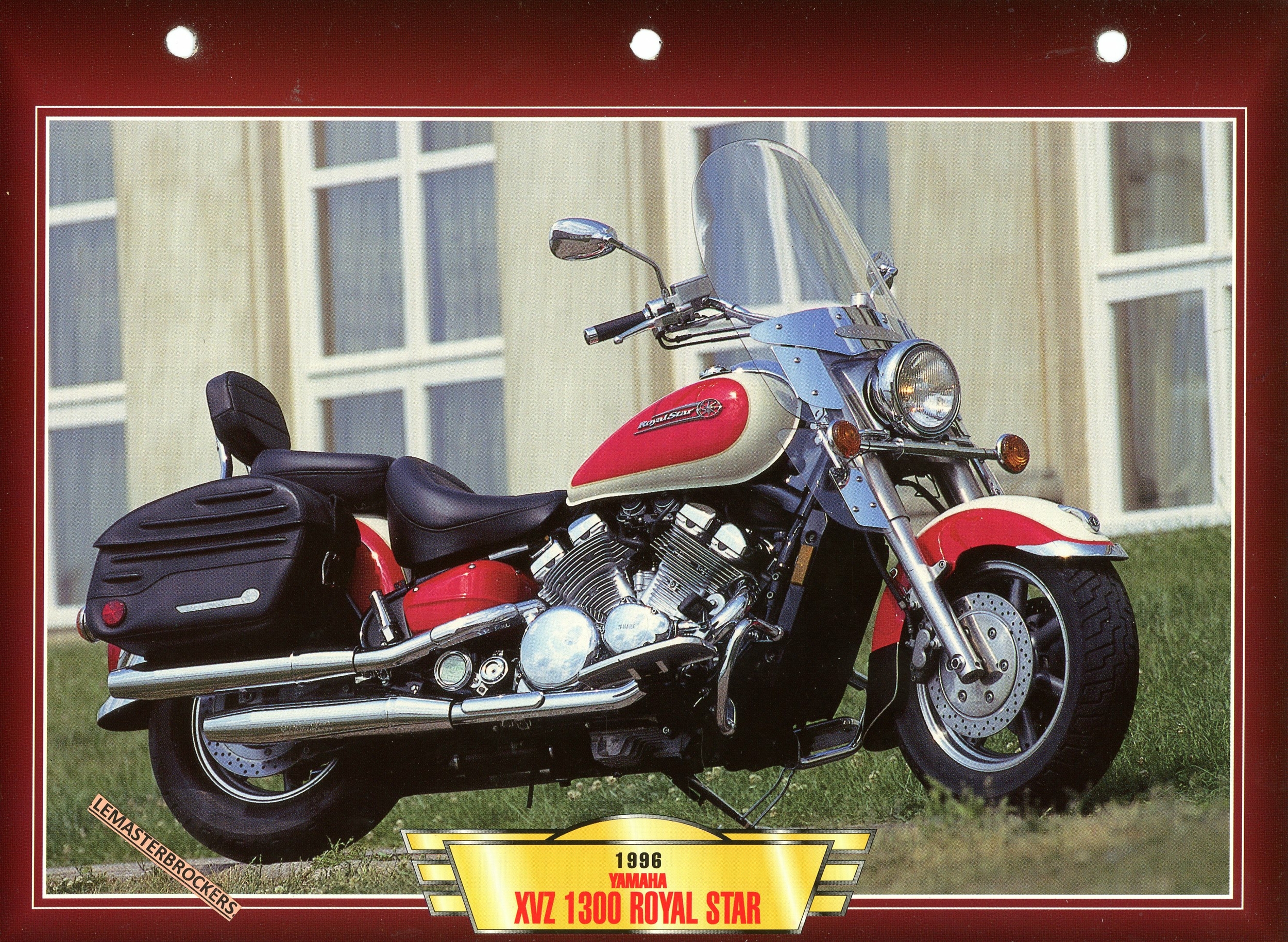 FICHE MOTO YAMAHA XVZ 1300 ROYAL STAR 1996 - CARD YAMAHA TECHNIQUE XVZ