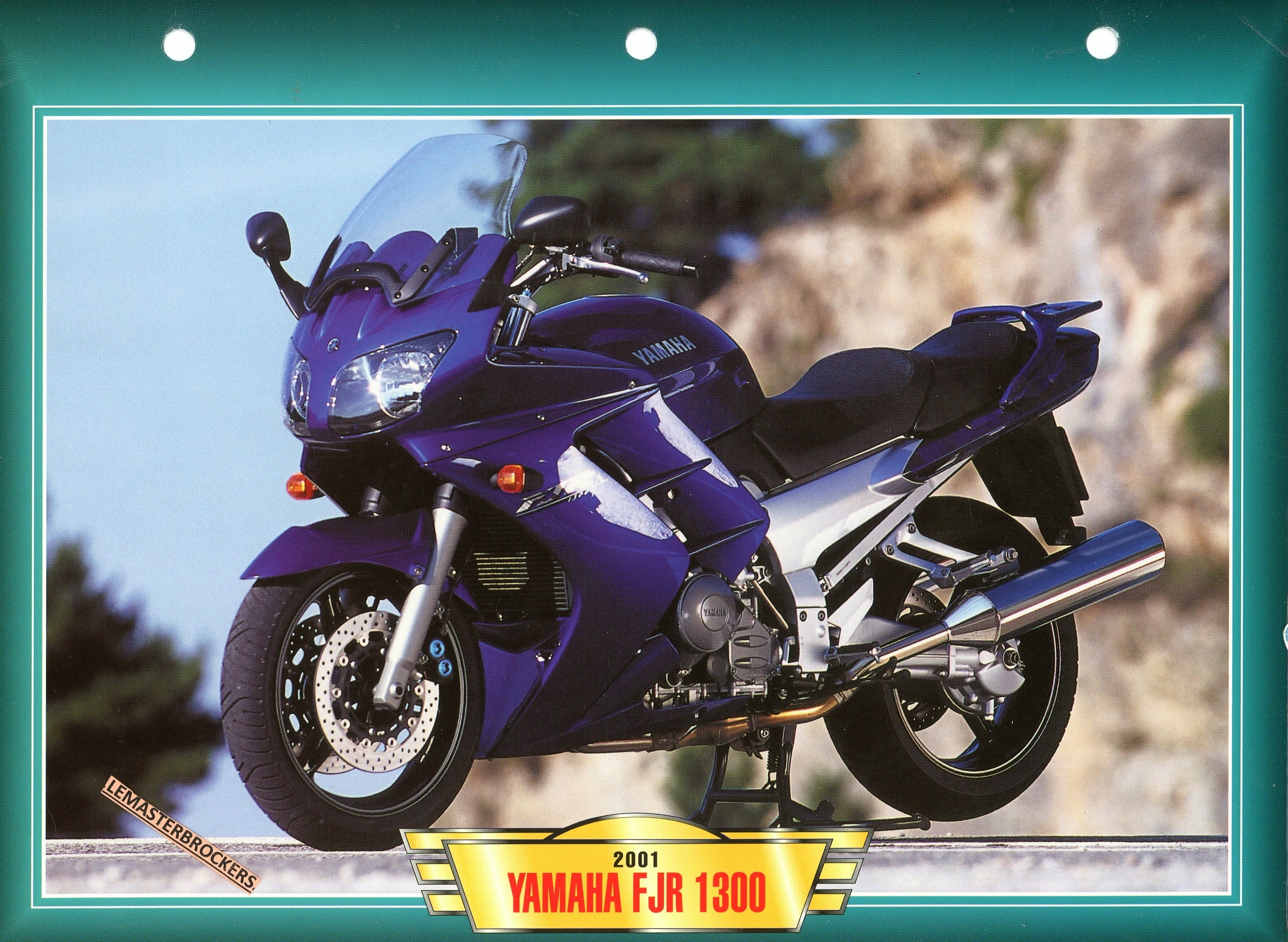 FICHE MOTO YAMAHA FJR1300 2001 - CARD TECHNIQUE YAMAHA FJR