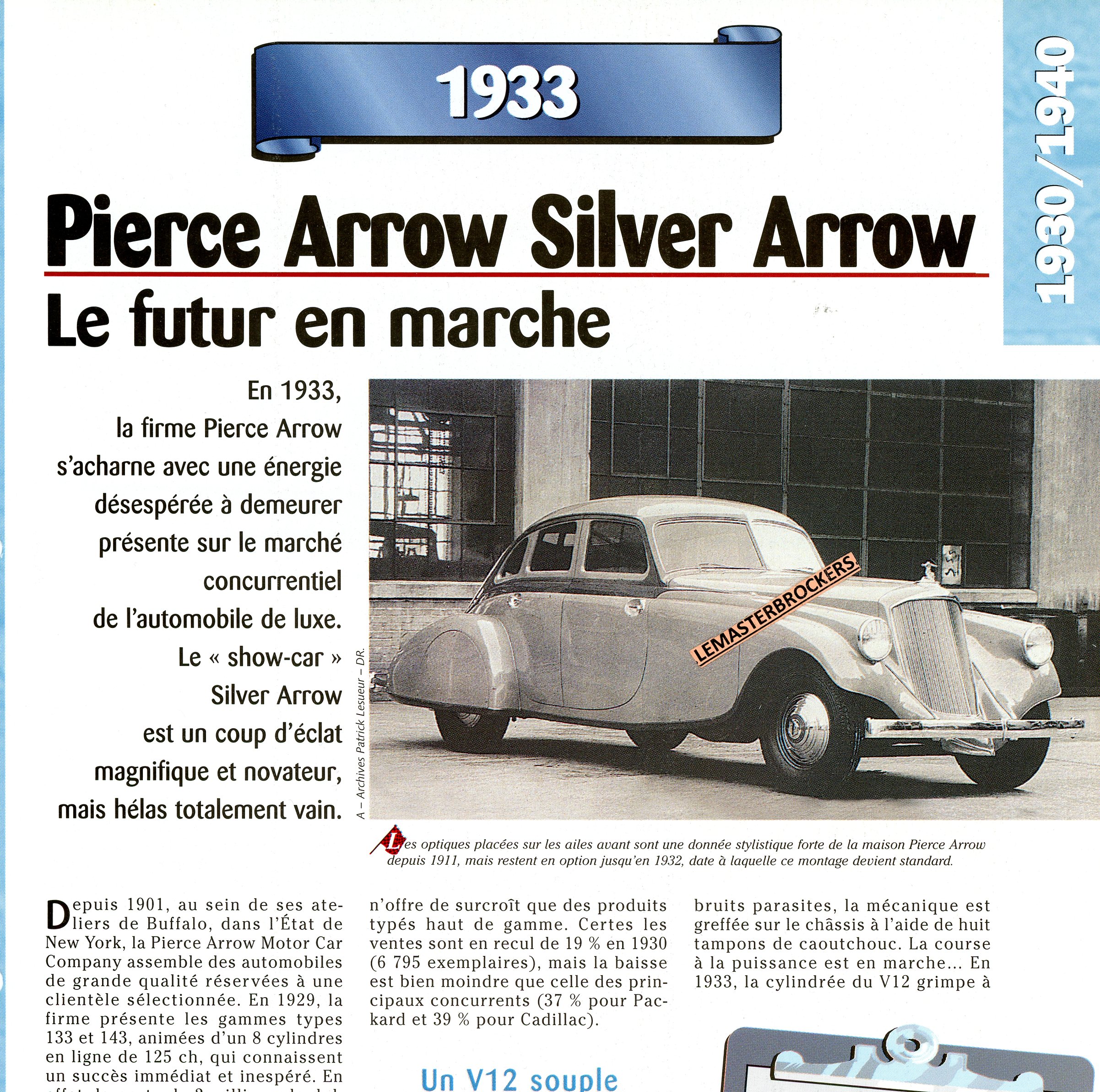 FICHE-TECHNIQUE-PIERCE-ARROW-SILVER-1933-FICHE-AUTO-LEMASTERBROCKERS