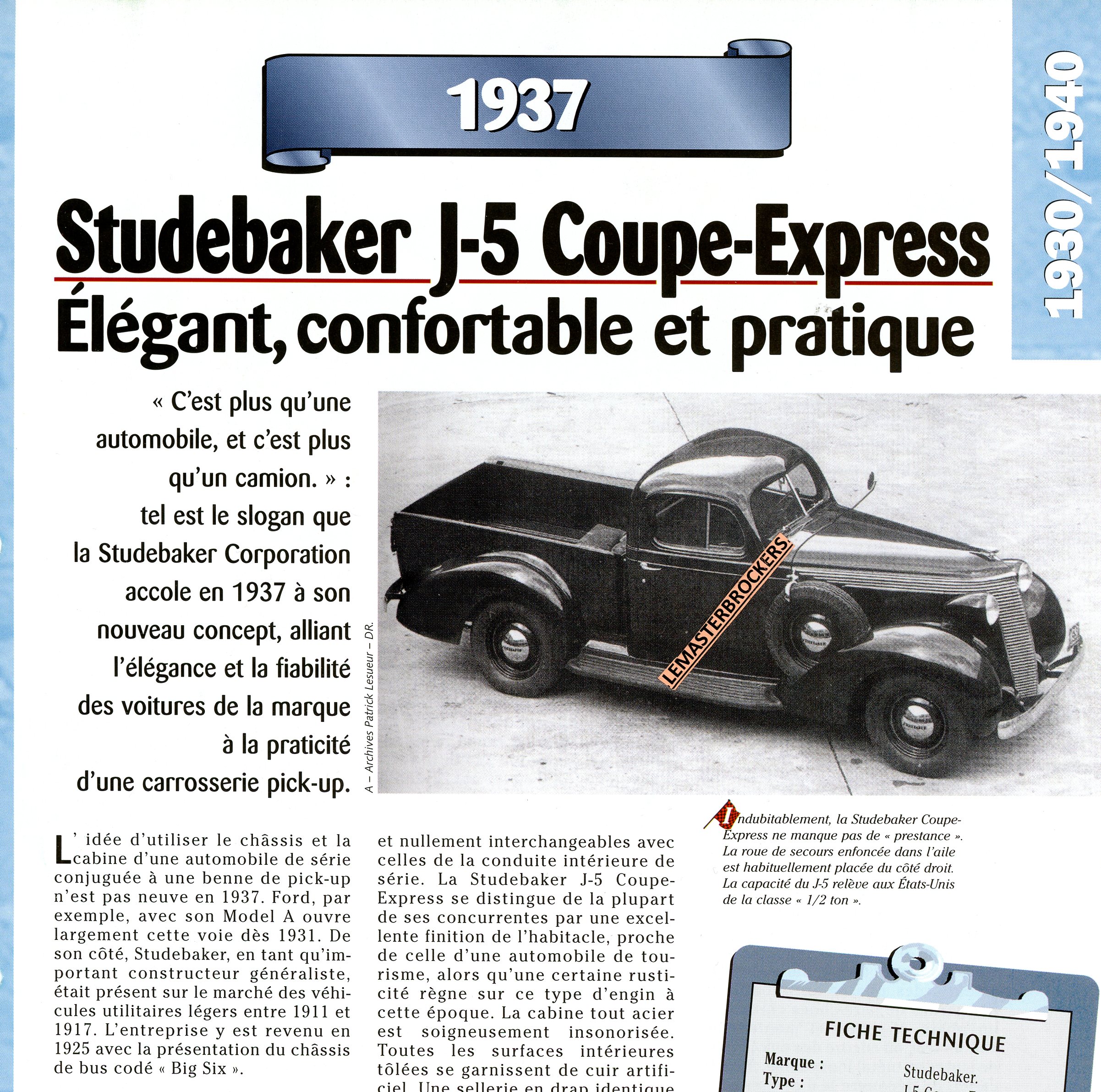 FICHE-TECHNIQUE-STUDEBAKER-J5-COUPE-EXPRESS-1937-FICHE-AUTO-LEMASTERBROCKERS
