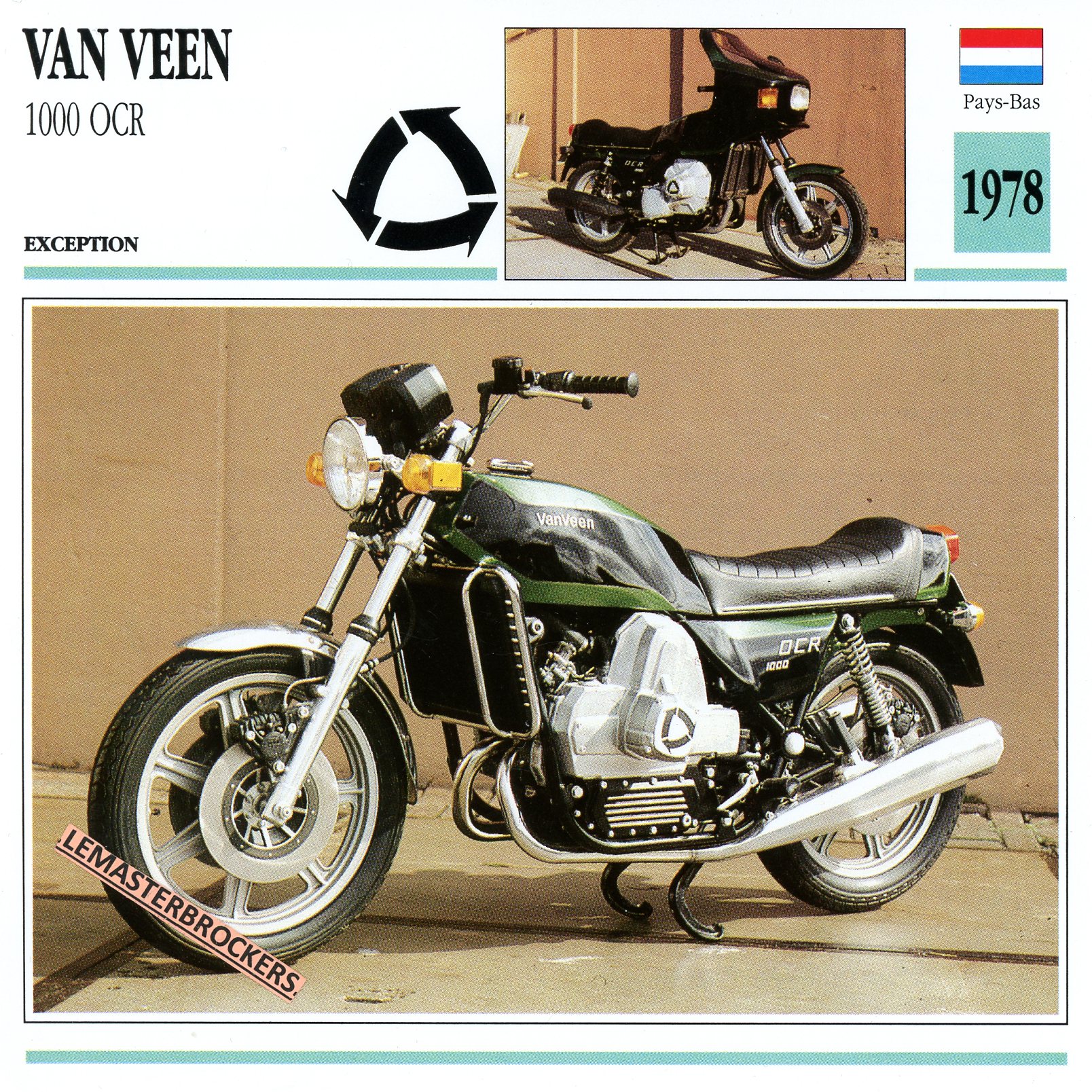 FICHE-MOTO-VAN-VEEN-1000-1978-VANVEEN-LEMASTERBROCKERS-CARD-MOTORCYCLE