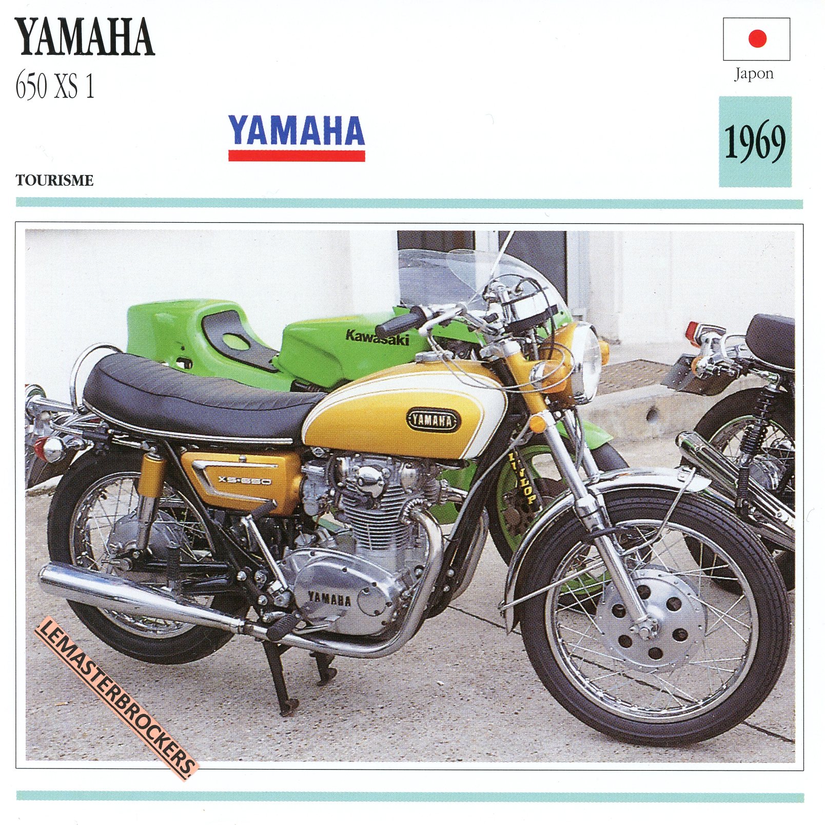 FICHE-MOTO-YAMAHA-XS650-1969-LEMASTERBROCKERS-CARD-MOTORCYCLE