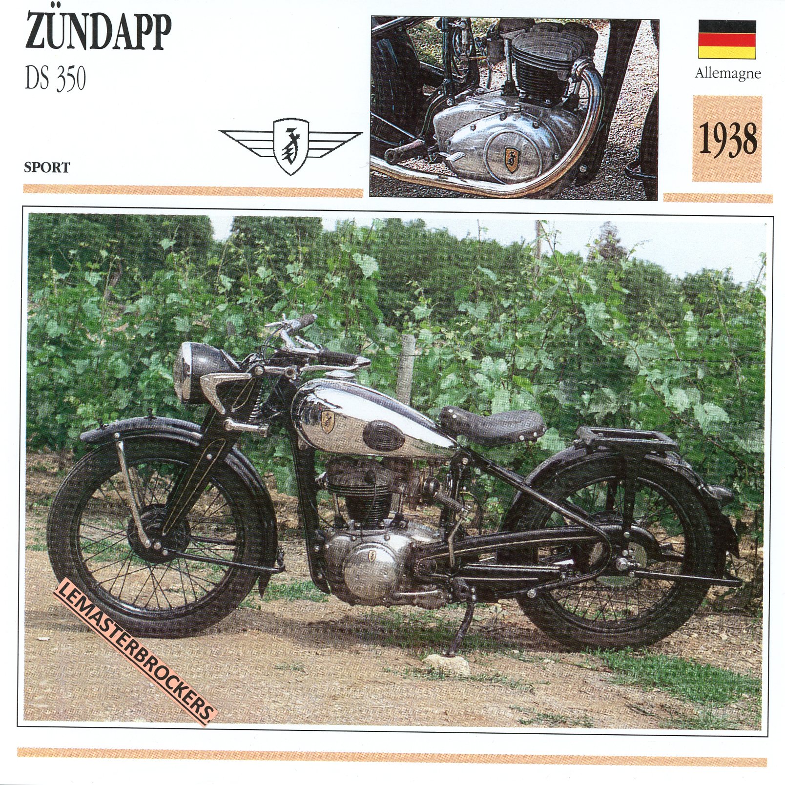 FICHE-MOTO-ZUNDAPP-DS-1938-LEMASTERBROCKERS-CARD-MOTORCYCLE
