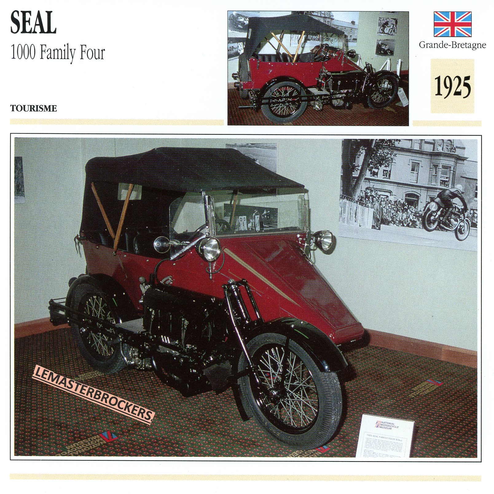 FICHE-MOTO-SEAL-1000-FAMILY-1925-LEMASTERBROCKERS-CARD-MOTORCYCLE-SIDE-CAR