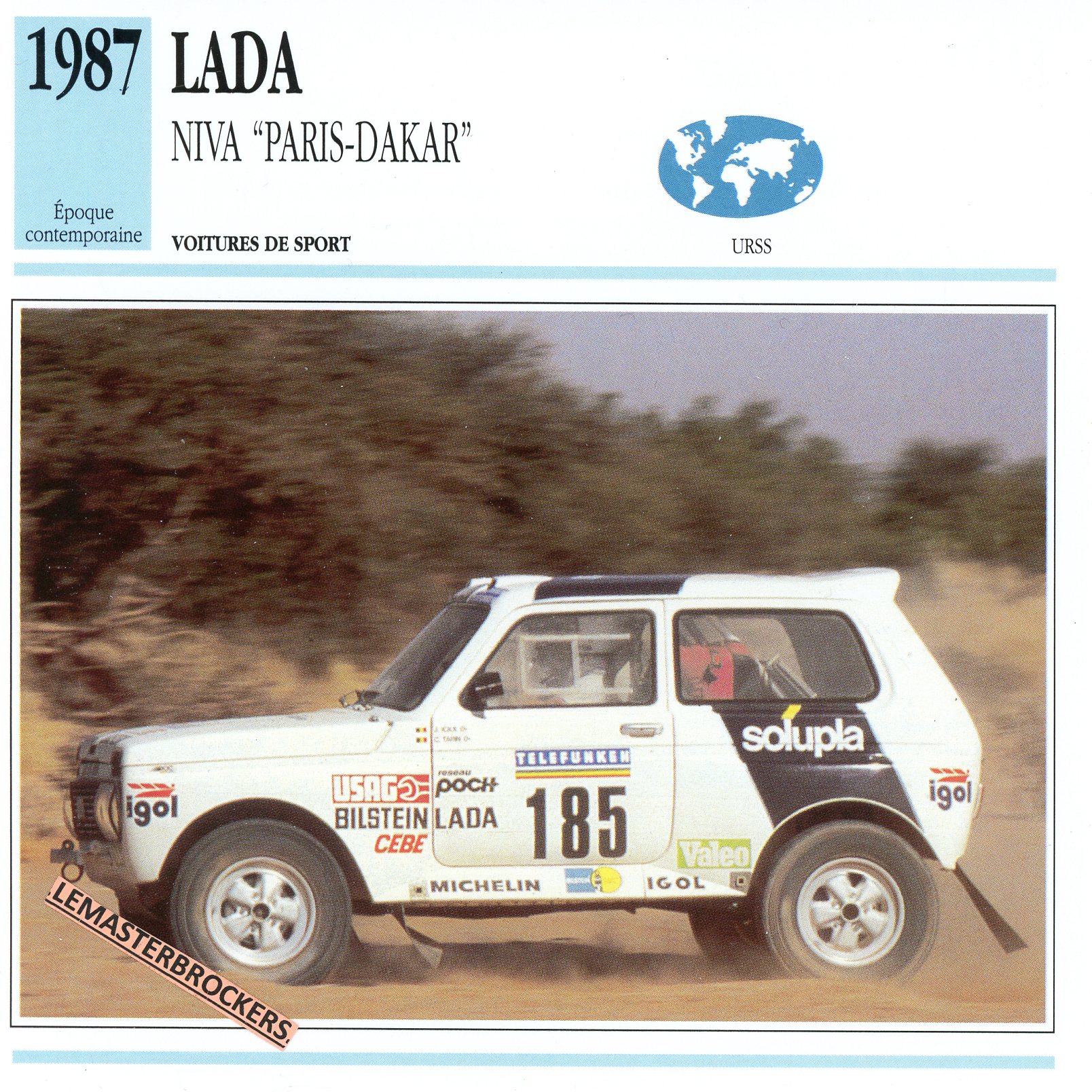 LADA NIVA PARIS DAKAR 1987 - FICHE AUTO 4X4