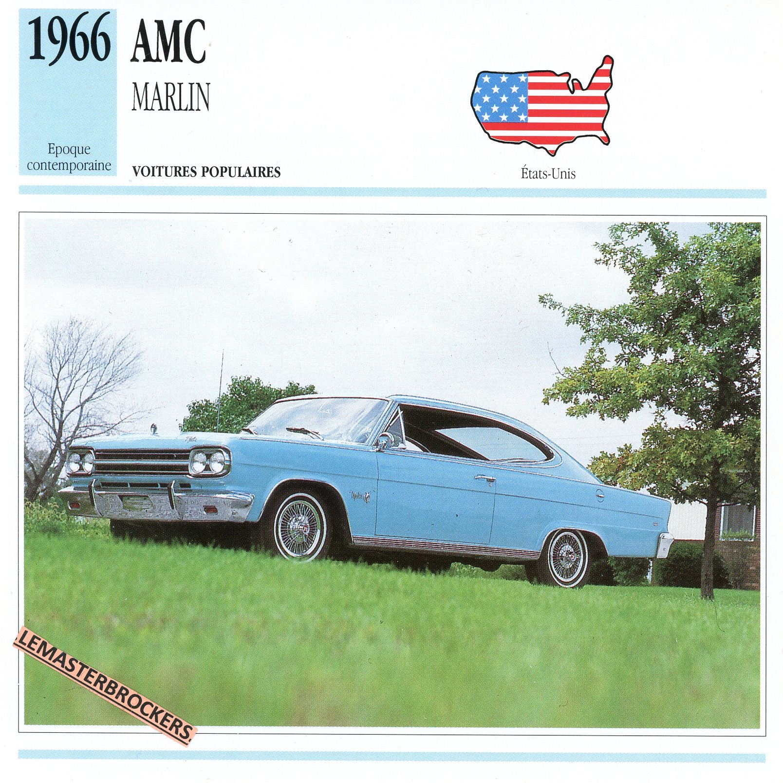 AMC MARLIN 1966 - FICHE AUTO