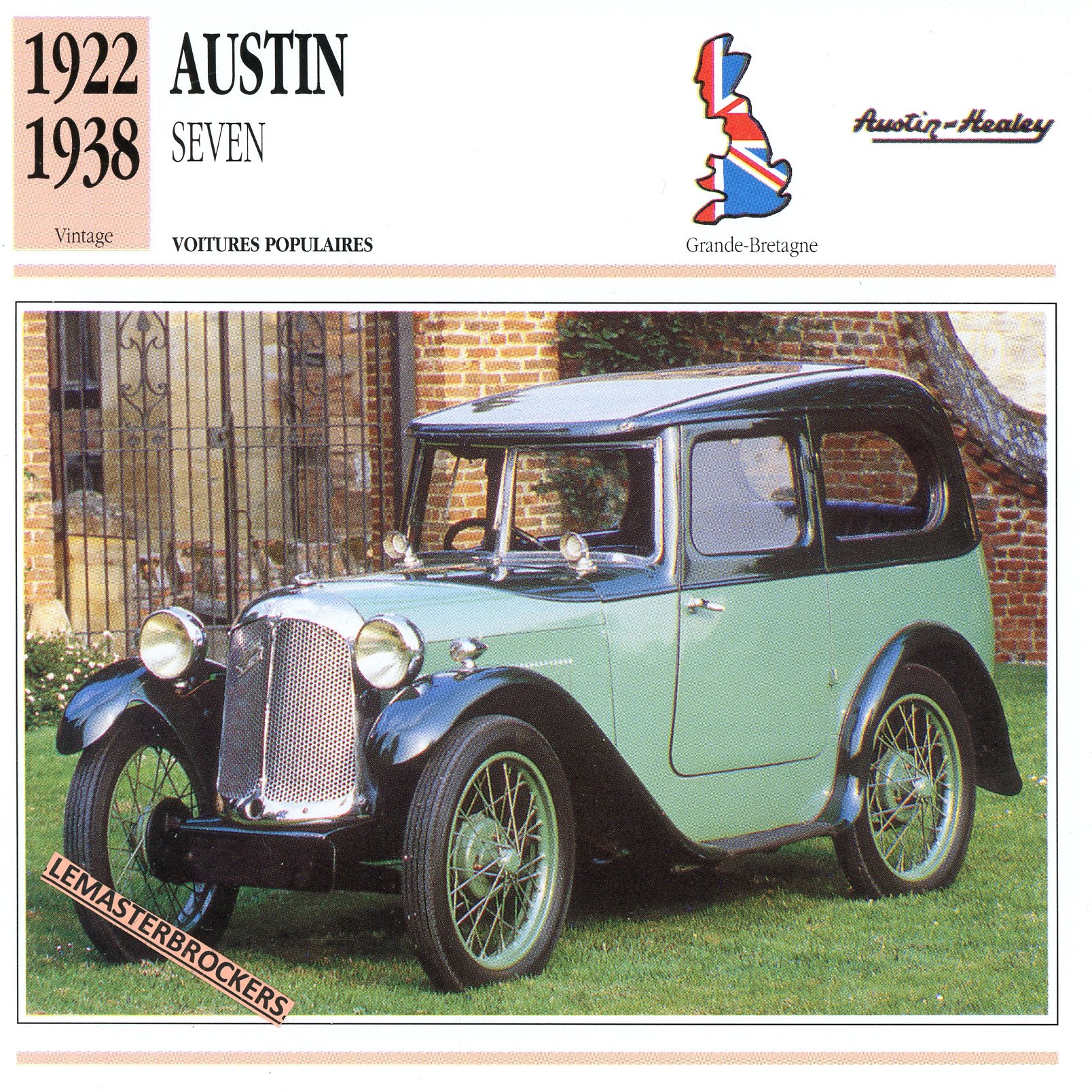 AUSTIN SEVEN 1922 1938 - FICHE AUTO