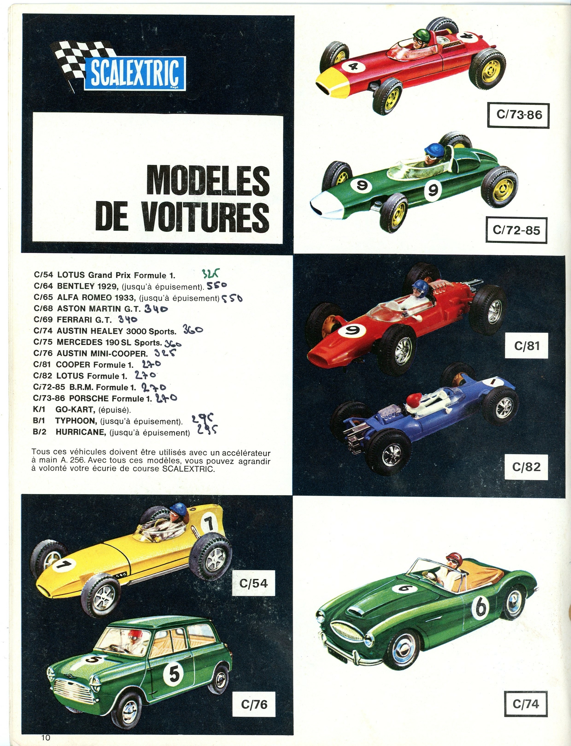 BROCHURE SCALEXTRIC 1967 1968 CIRCUIT DE COURSE AUTOMOBILE-LEMASTERBROCKERS