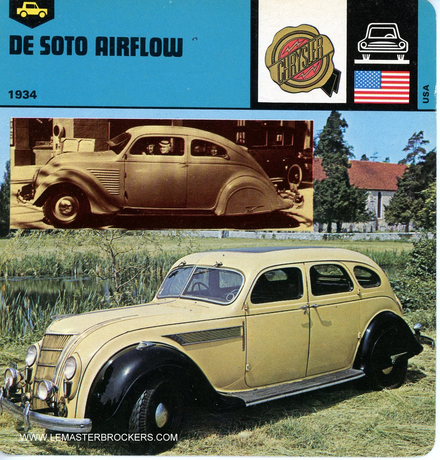 FICHE AUTO DESOTO AIRFLOW - 1934