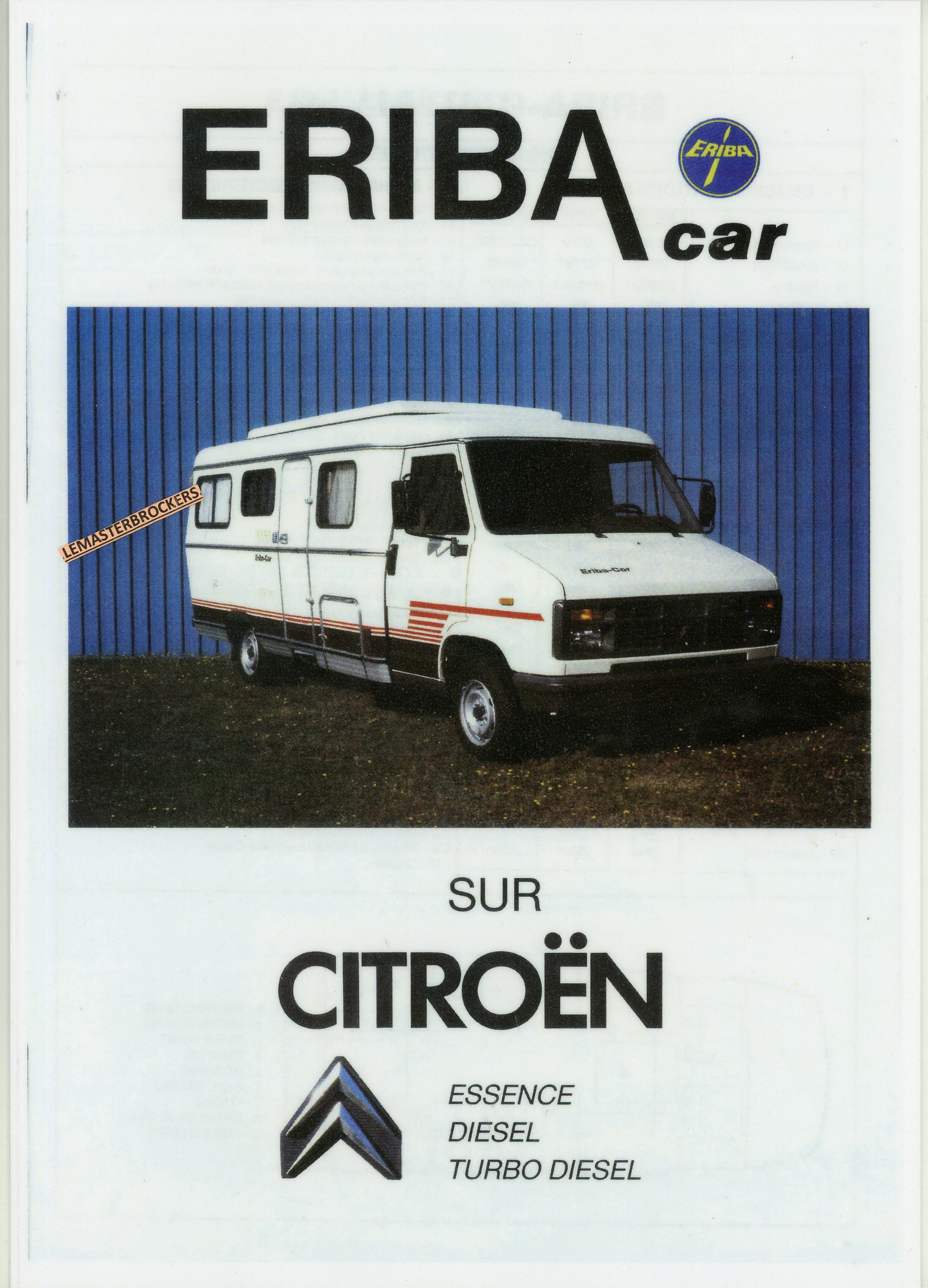 ERIBA-CAR-CITROEN-C25-FICHE-CAMPING-CAR-FAC-SIMILÉ-LEMASTERBROCKERS