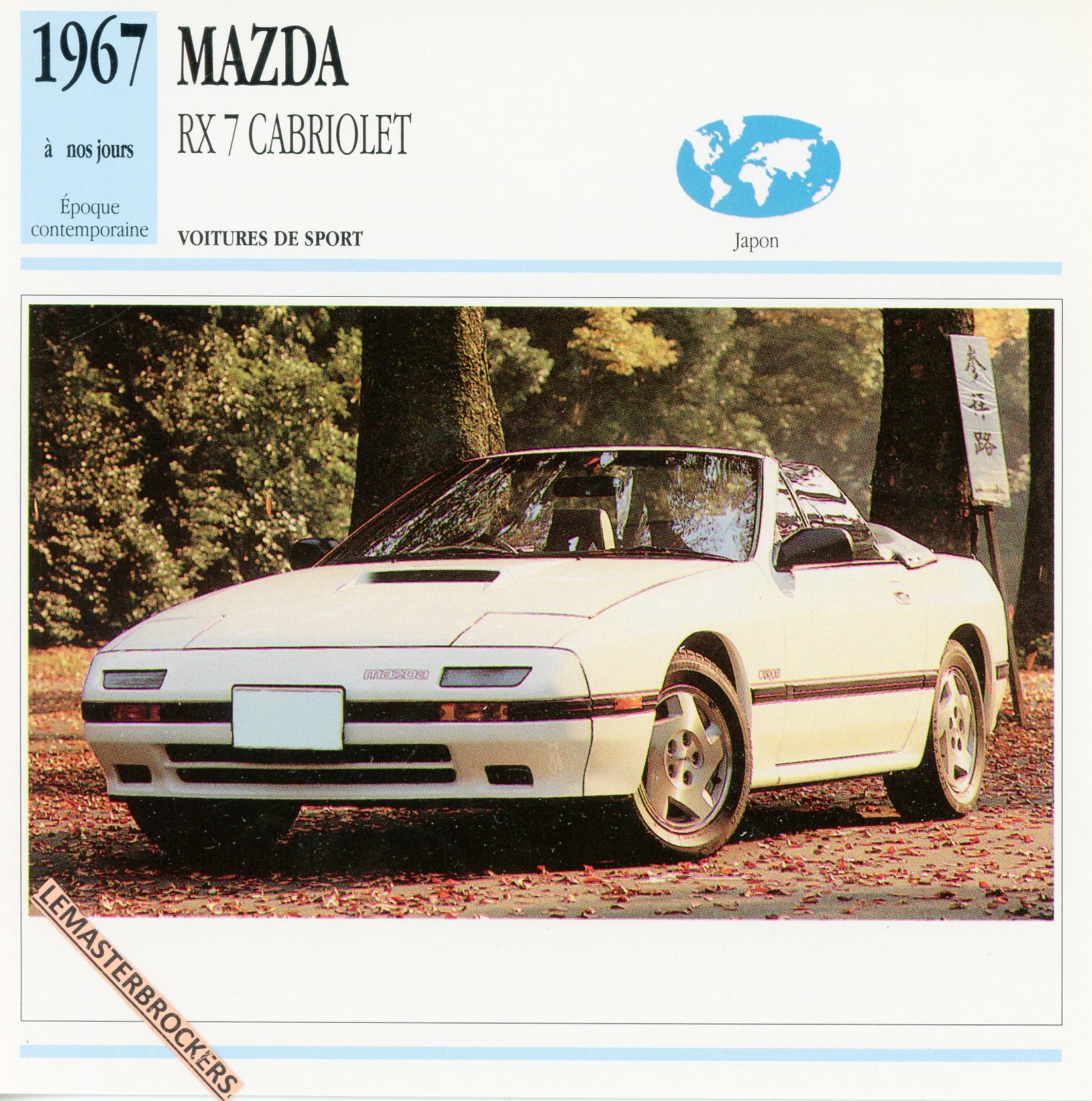 MAZDA-RX-CABRIOLET-RX7-LEMASTERBROCKERS-FICHE-AUTO-CARS-CARD-ATLAS
