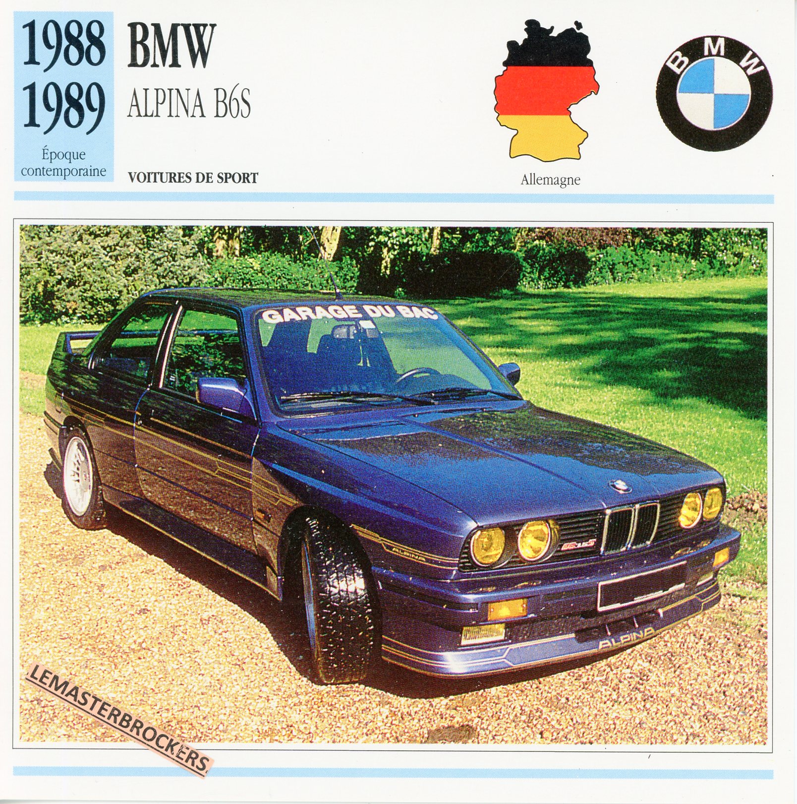 BMW-ALPINA-B6-B6S-LEMASTERBROCKERS-FICHE-AUTO-CARS-CARD-ATLAS