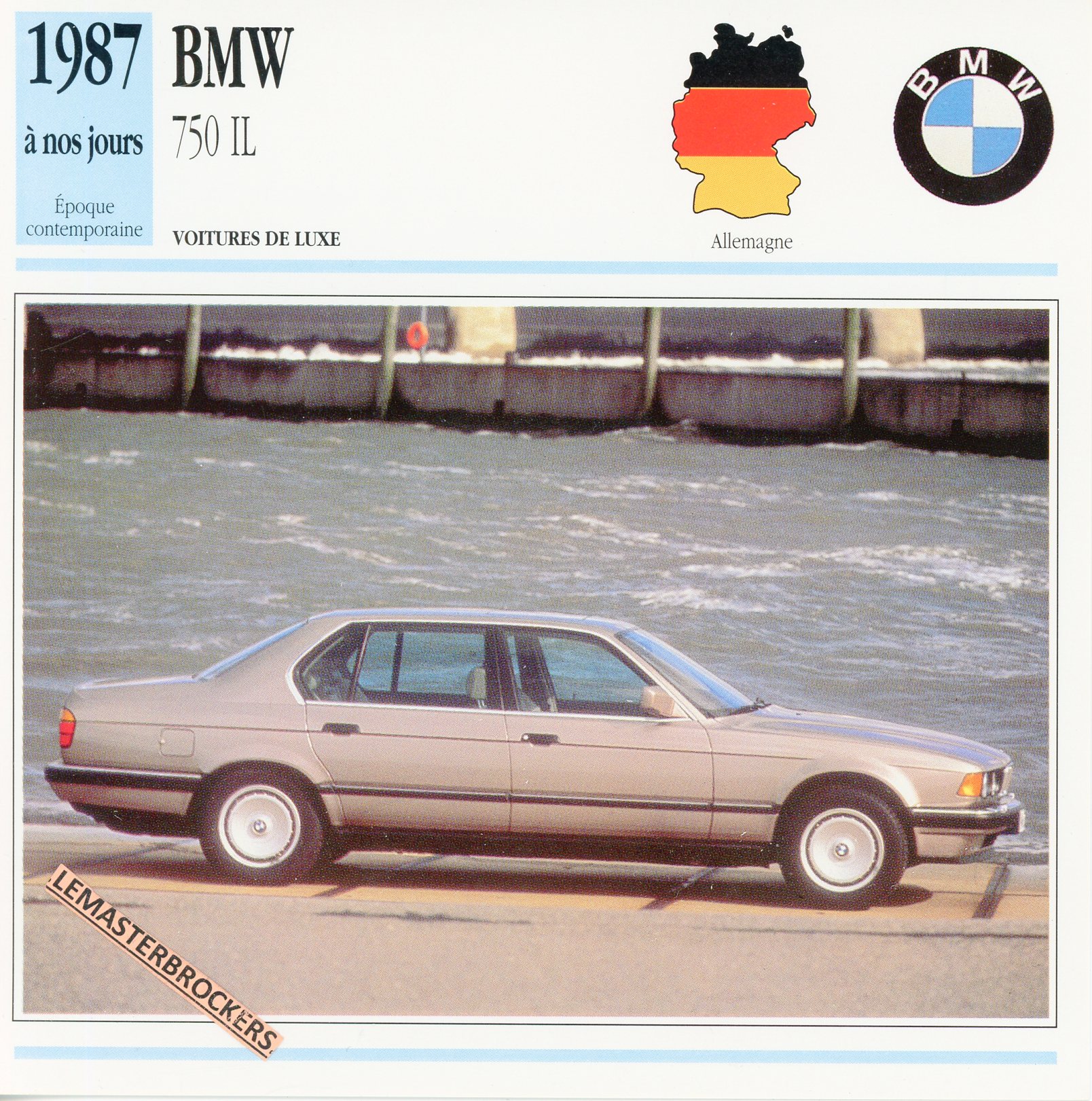 BMW 750 IL 1987 - FICHE AUTO BMW 750IL