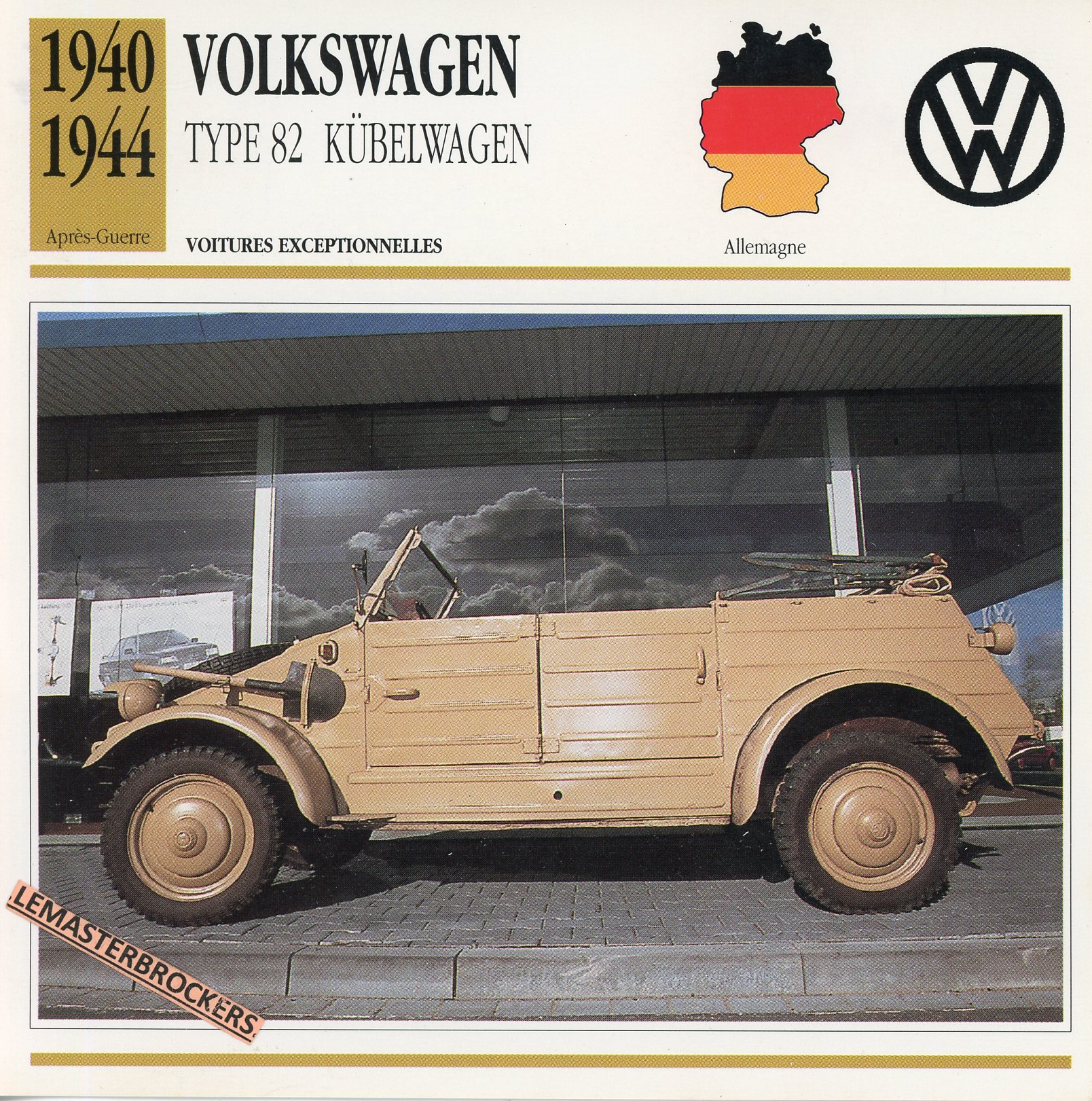 VW-82-VOLKSWAGEN-KUBELWAGEN-LEMASTERBROCKERS-FICHE-AUTO-CARS-CARD-ATLAS
