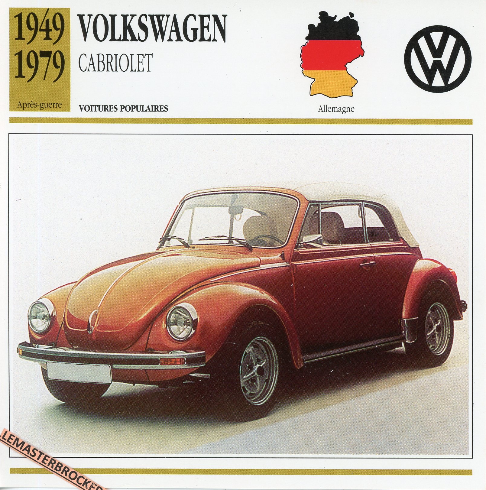 VW-VOLKSWAGEN-coccinelle-BEETLE-LEMASTERBROCKERS-FICHE-AUTO-CARS-CARD-ATLAS