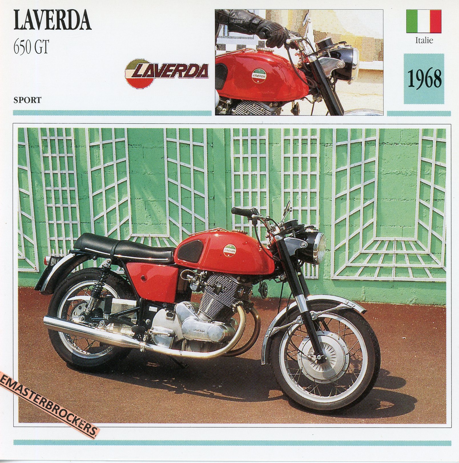 LAVERDA-650-GT-1968-LEMASTERBROCKERS-FICHE-MOTO-ATLAS-CARD